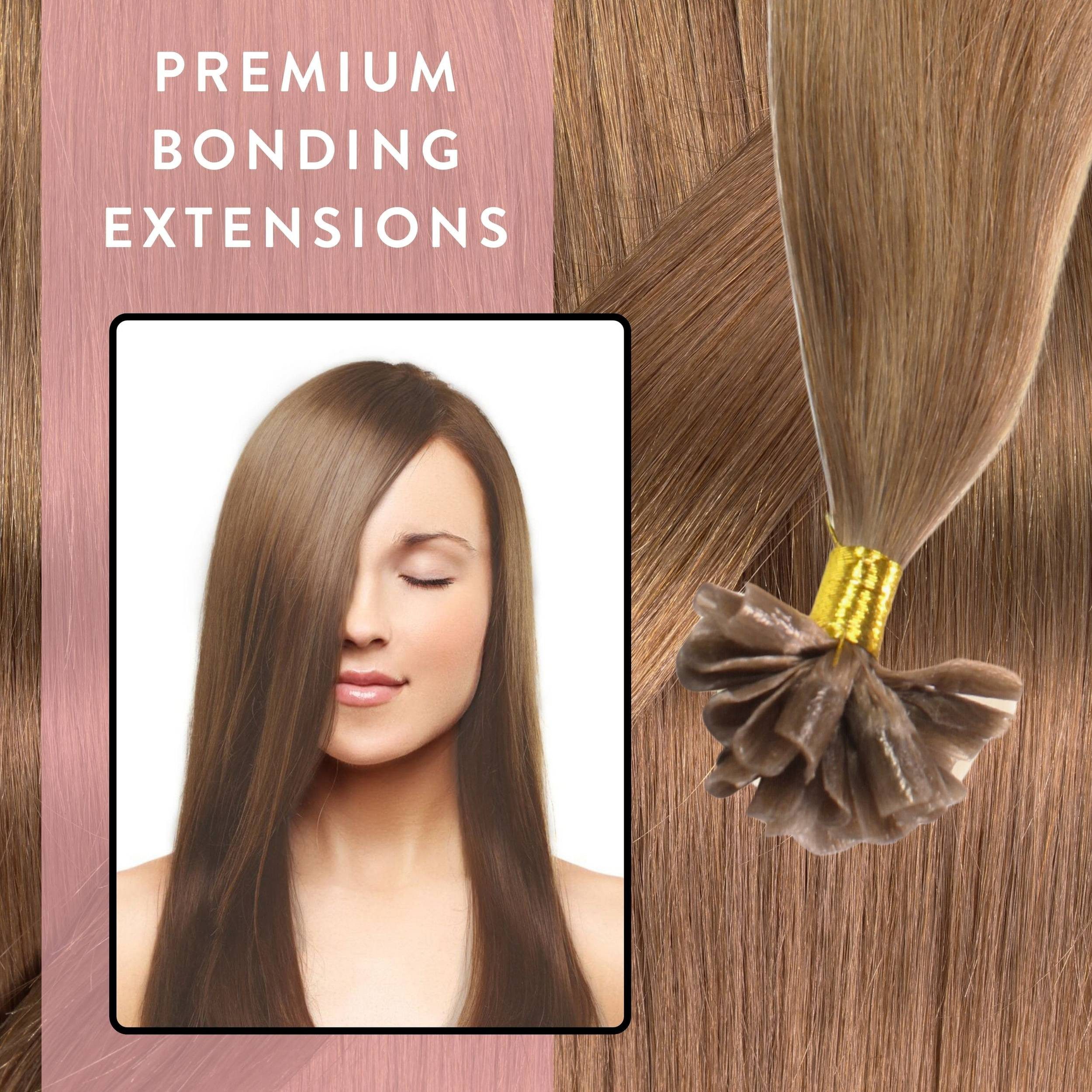 hair2heart Echthaar-Extension Premium Remy Bonding Extensions #8/1 Hellblond Asch 40cm