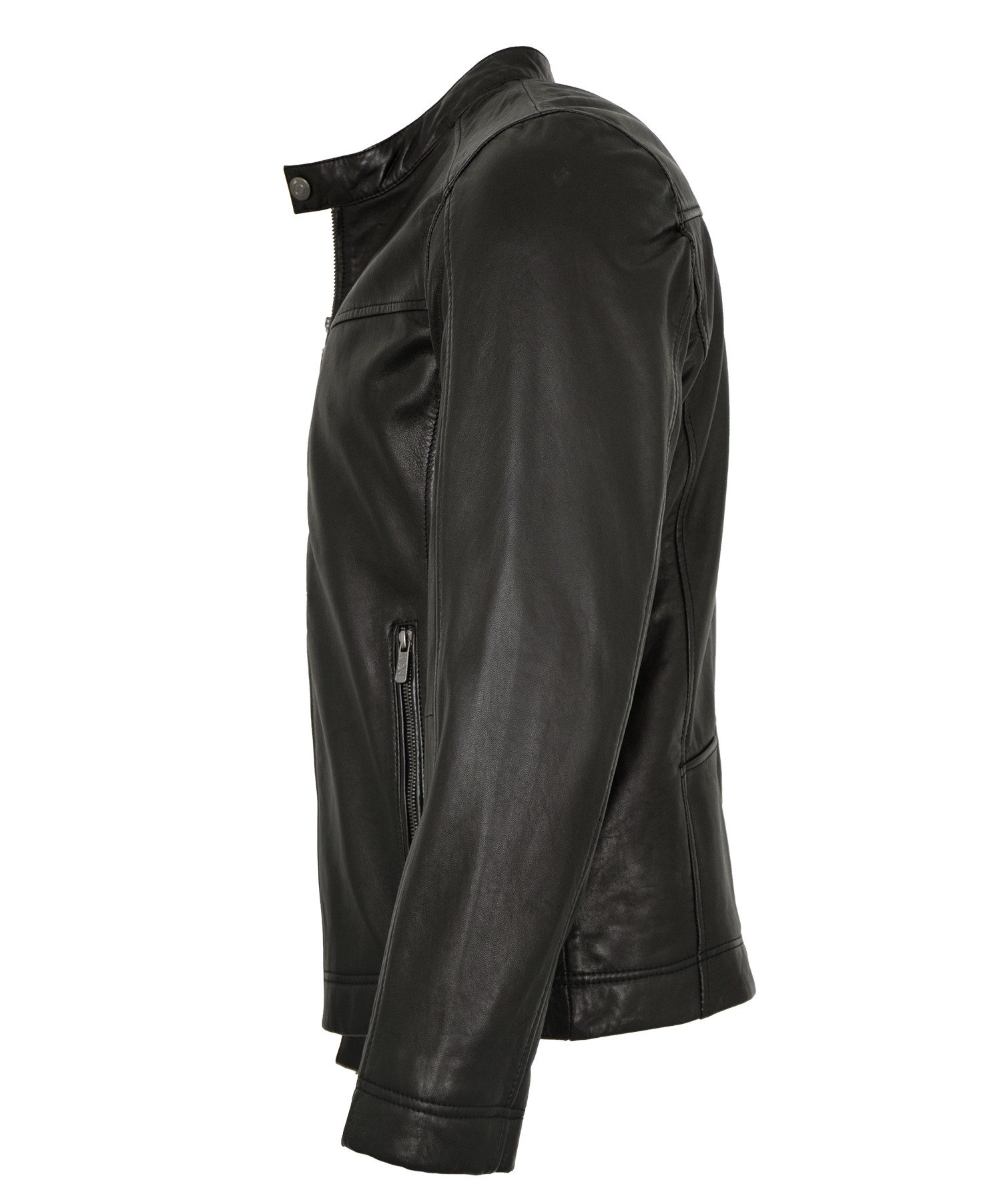 Jilani Lederjacke Jamie Jilani - Herren Lederjacke Lammnappa schwarz günstig online kaufen