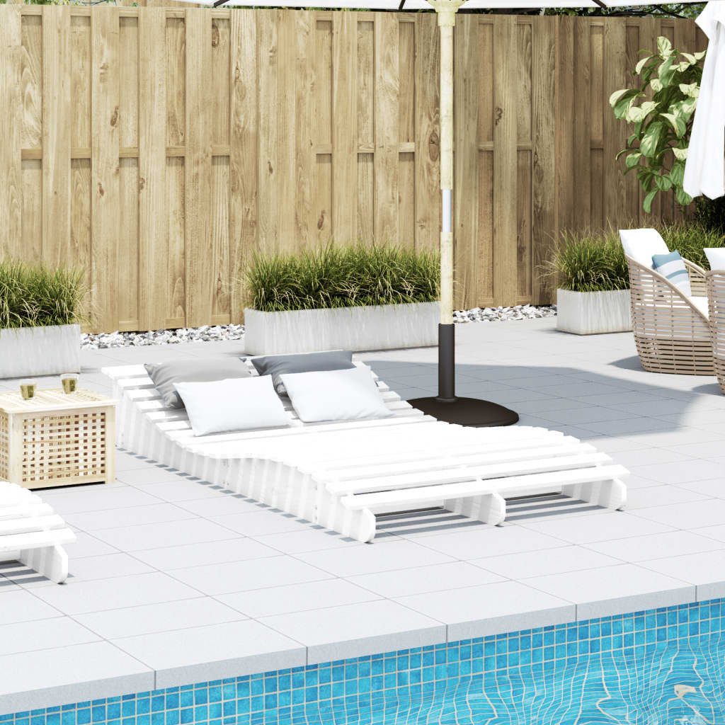 vidaXL Gartenliege Sonnenliege Weiß 205x110x31,5 cm günstig online kaufen