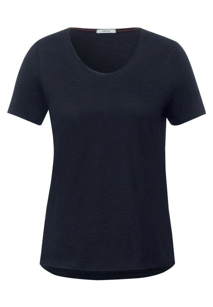 CECIL Kurzarmshirt Basic T-Shirt in Unifarbe