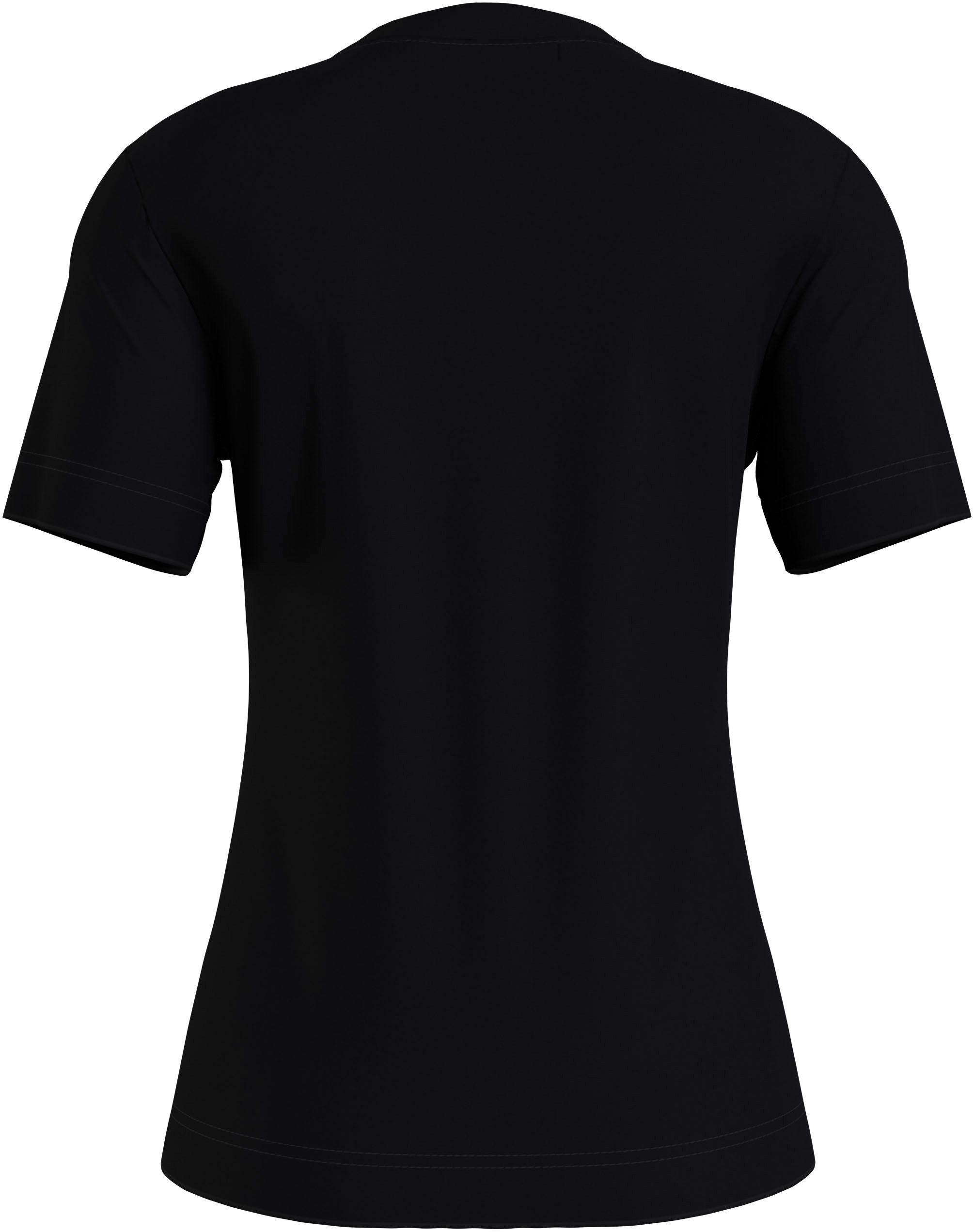 SLIM V-NECK TEE MONOLOGO mit Black Jeans Calvin Ck Klein Logodruck V-Shirt