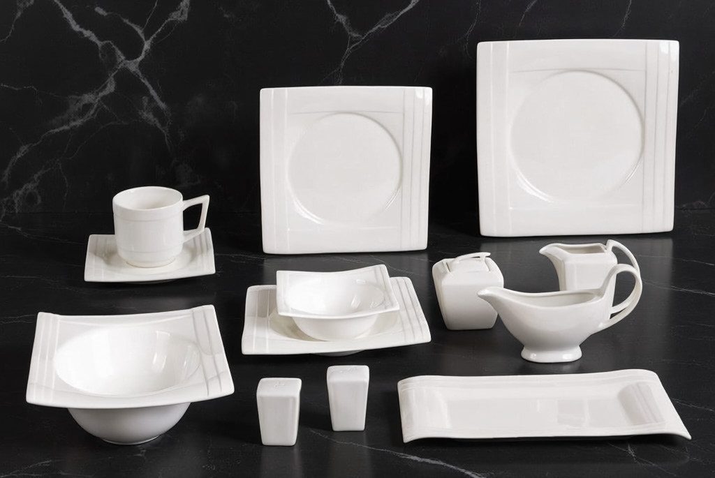 Tullip Kombiservice (43-tlg), 6 Personen, Geschirr-Set für Tafel- und Kaffeeservice Germany Design