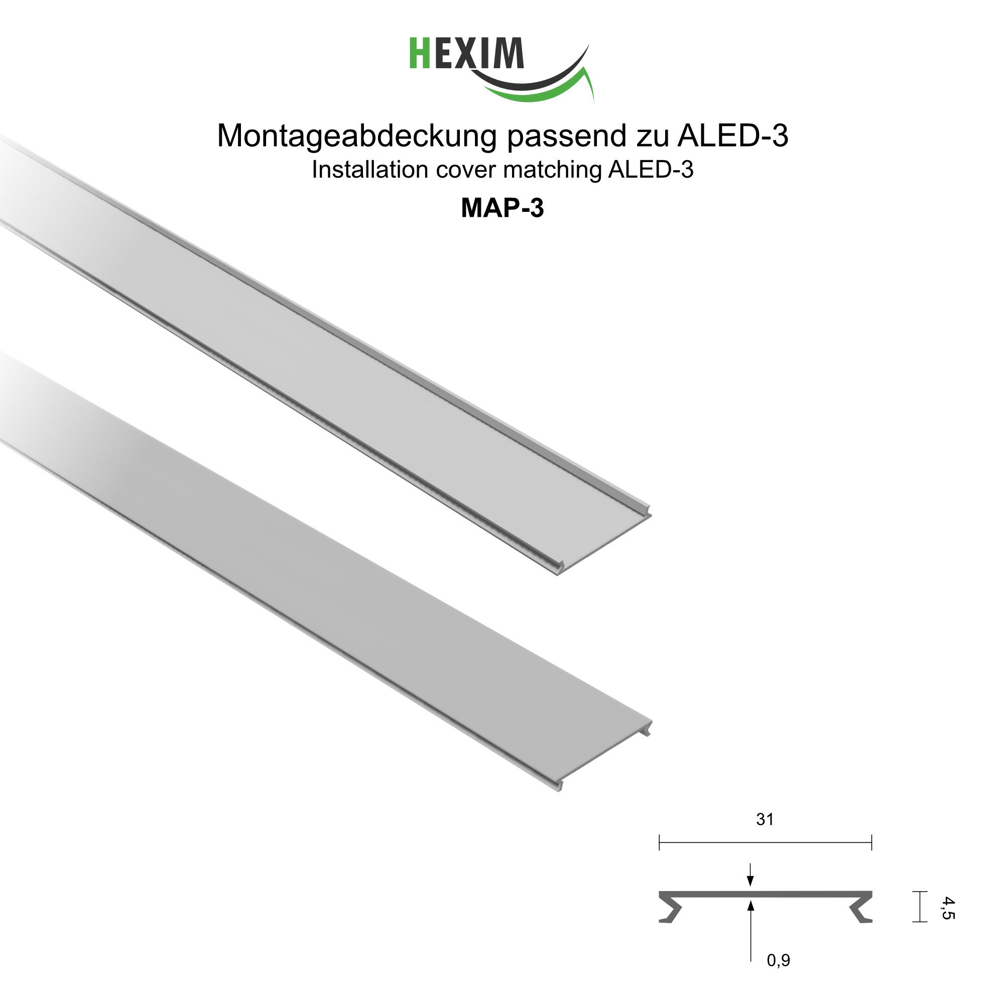 Hexim LED-Stripe-Profil 2m Trockenbauprofil Alu LED günstig online kaufen