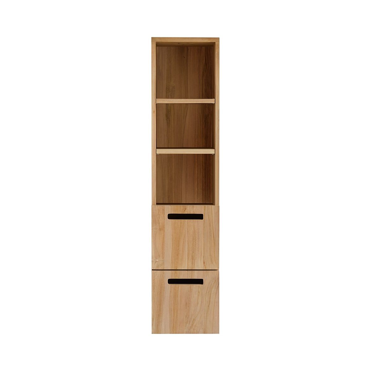 Tikamoon Hochschrank Schrank aus Teakholz 130 Line