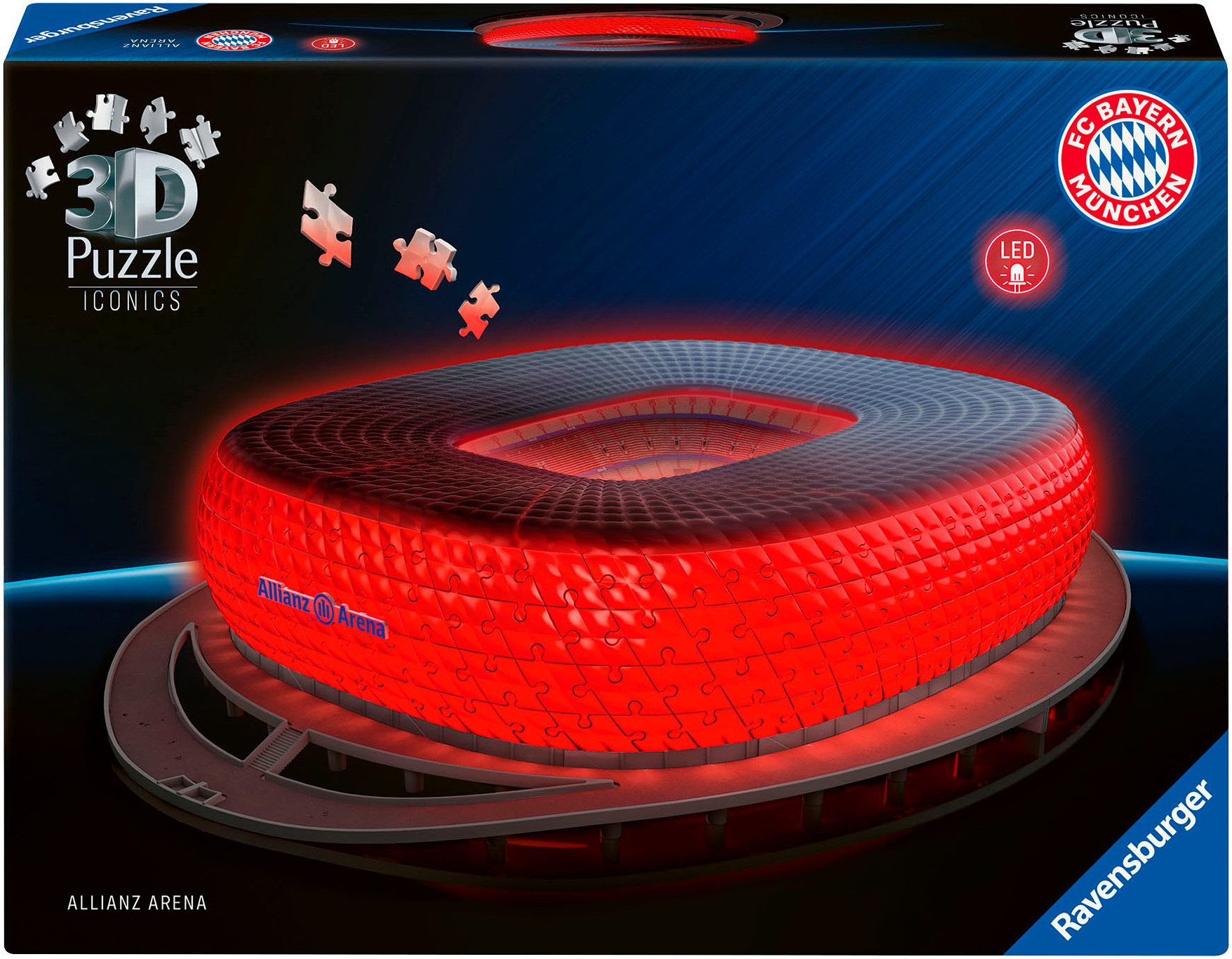 Ravensburger 3D-Puzzle 3D Puzzle Iconics: Allianz Arena - mit Licht, 216 Pu günstig online kaufen