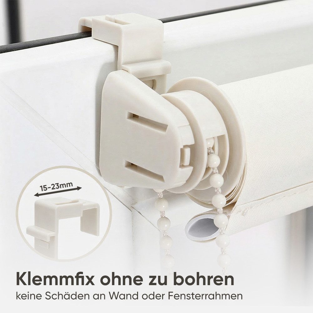 Rollo Seitenzugrollo Verdunkelungsrollo ohne Bohren verdunkelnd Rollo, Sekey, Klemmfix, Klemmfix, Seitenzugrollo,Sonnenschutz&Sichtschutz, Stoffbreite=Bestellbr – Bild 5 von 5