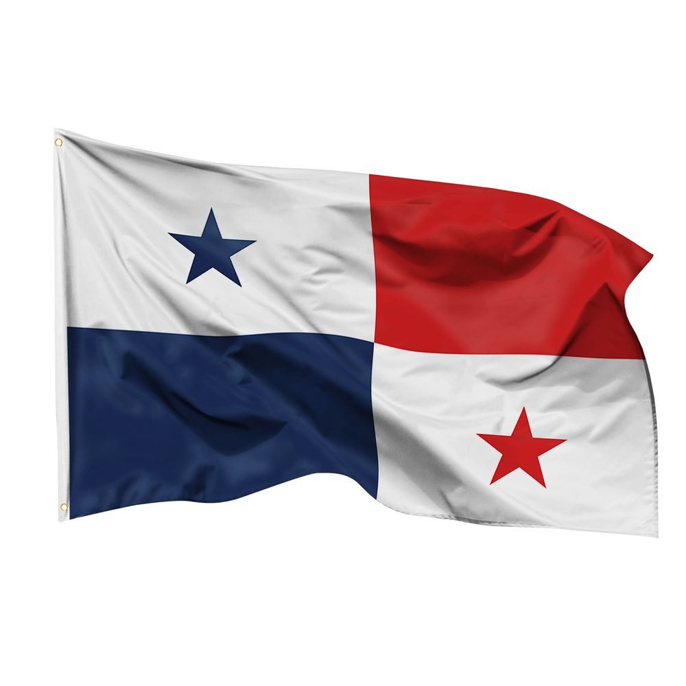 PHENO FLAGS Flagge Panama Flagge 90x150 cm – Wetterfeste Nationalflagge, Inkl. 2 Messing Ösen