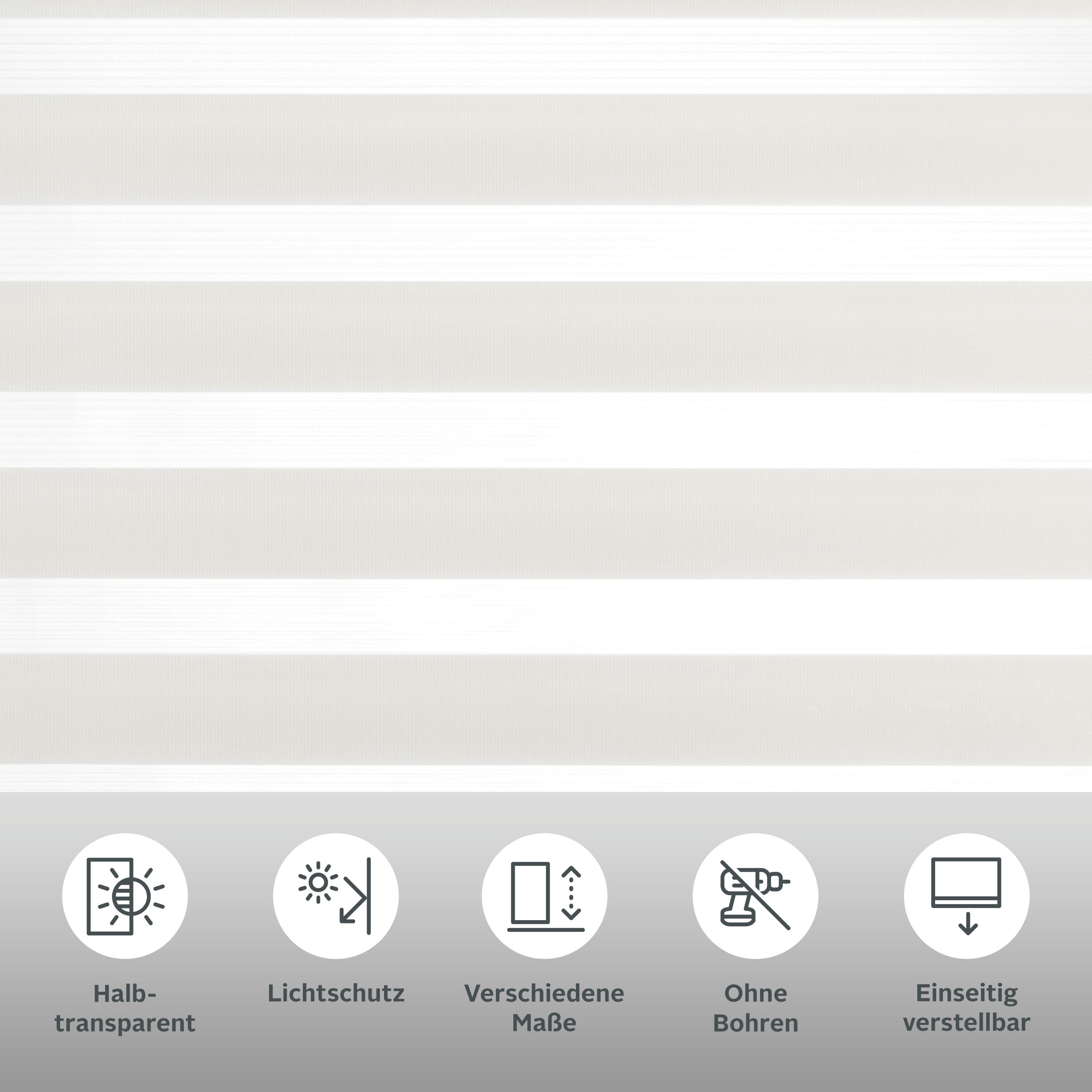 Doppelrollo Jan, OTTO home, Lichtschutz, ohne Bohren, freihängend, Klemmfix, Fixmaß, Klemmfix, uni, monochrom, basic, schnurlos, Klemmträger