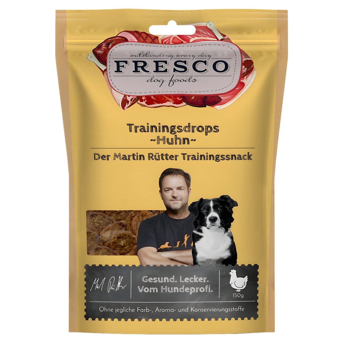Fresco Dog Martin Rütter Trainingsdrops Huhn 150 g, Snack für: Hund