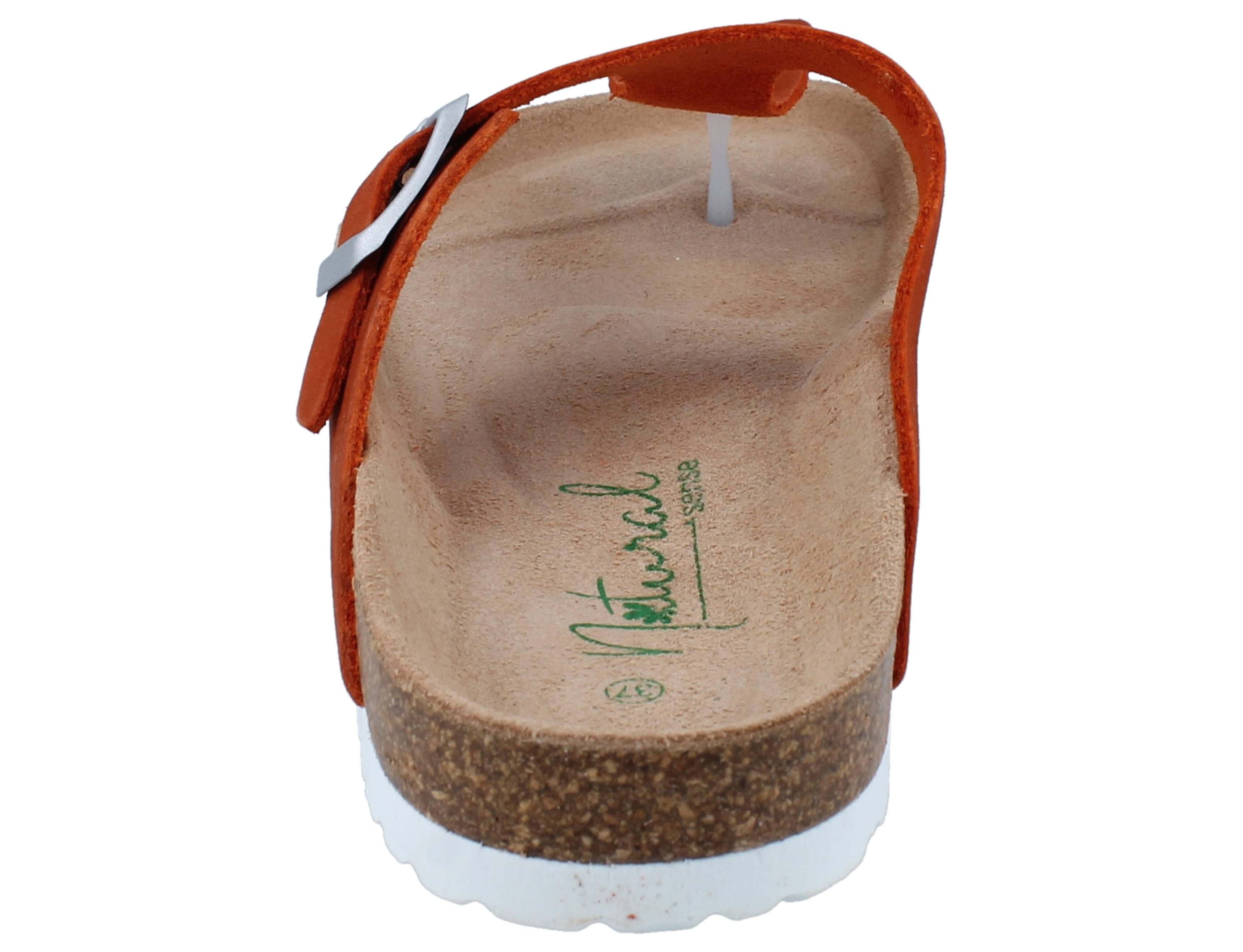 natural Sense NATURAL SENSE Damen Zehentrenner orange Leder - Größe: 40 Zehentrenner