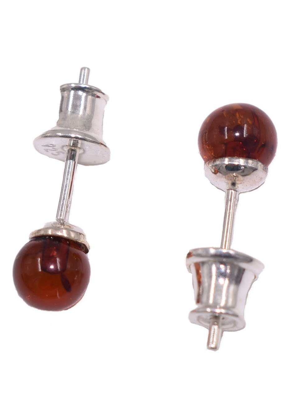 Firetti Paar Ohrstecker Schmuck Geschenk Ohrschmuck Bernstein, Made in Germany - mit Bernstein