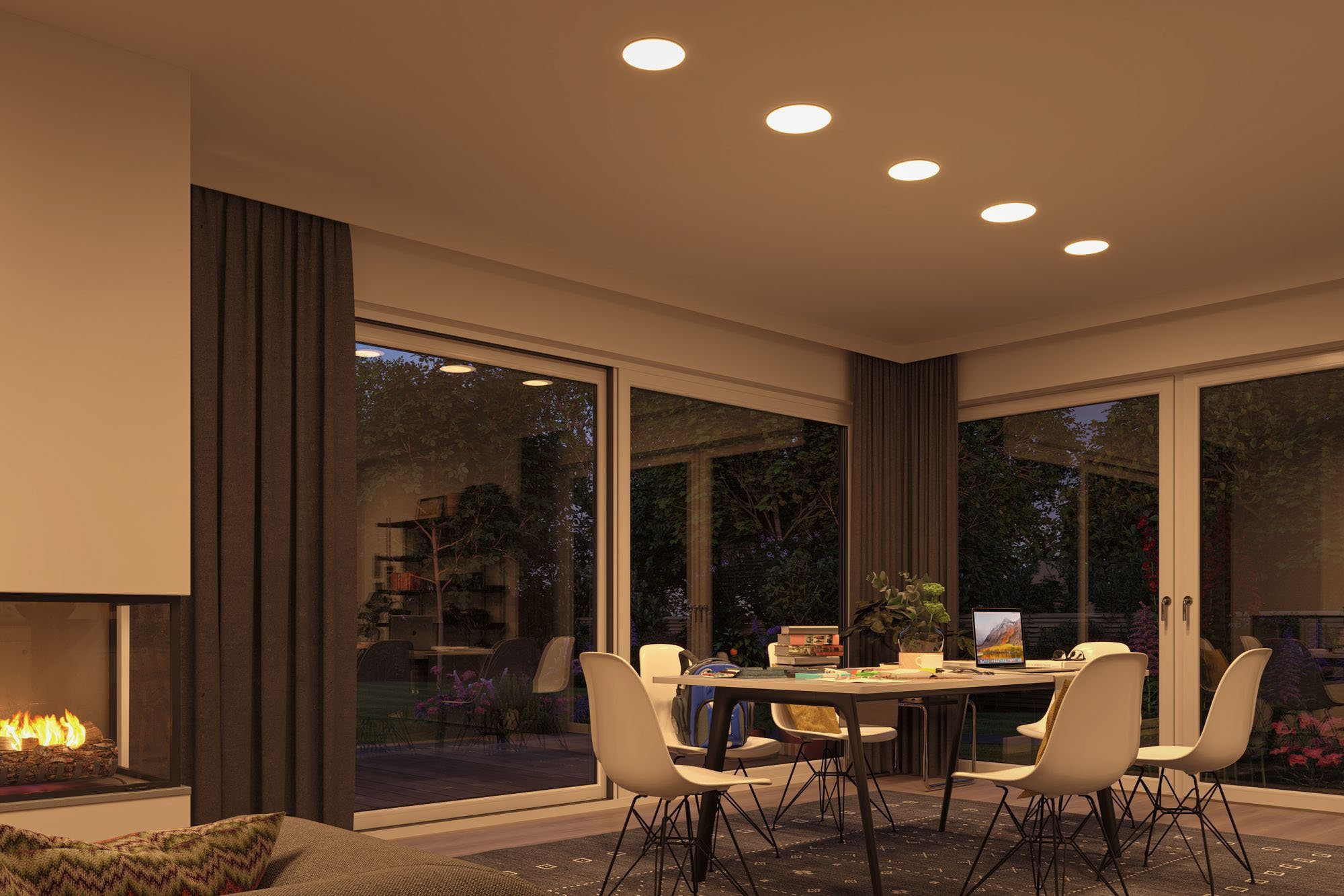 Paulmann LED Einbauleuchte warmweiß fest Leuchtmittel Memoryfunktion, kaltweiß, integriert, Veluna, - Deckenmontage, inkl. LED