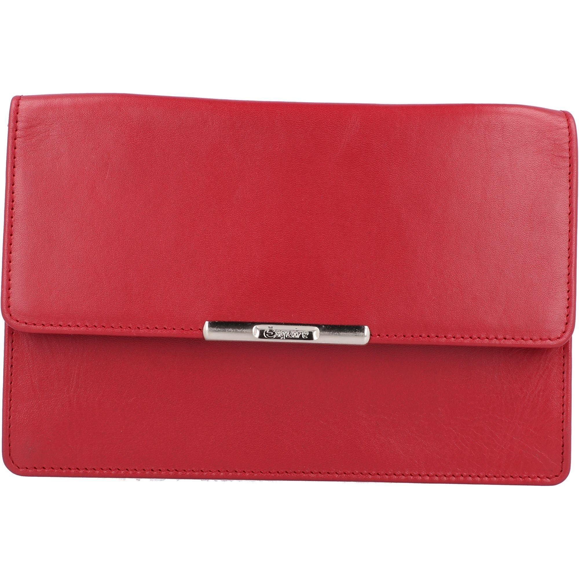 rot Clutch Esquire Helena, Leder