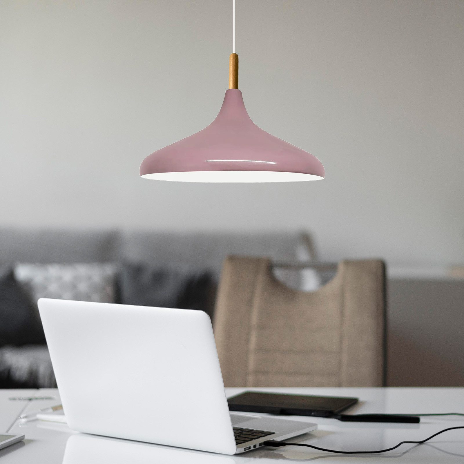 Bamyum Pendelleuchte Bamyum Pendelleuchte I Champion I Ø35 cm Holz-Metall E27 Moderne Lampe, ohne Leuchtmittel