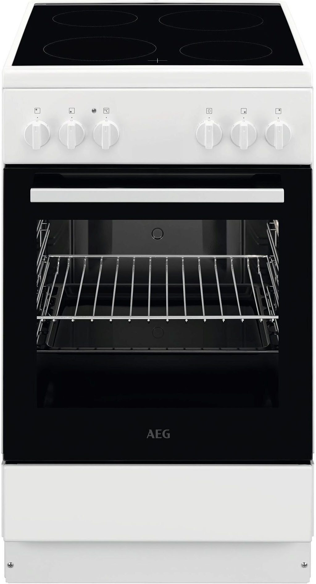 AEG Elektro-Standherd CCB50090BW, mit Backauszug, Umluft-Funktion: Für gleichmäßige Ergebnisse auf allen Einschubebenen