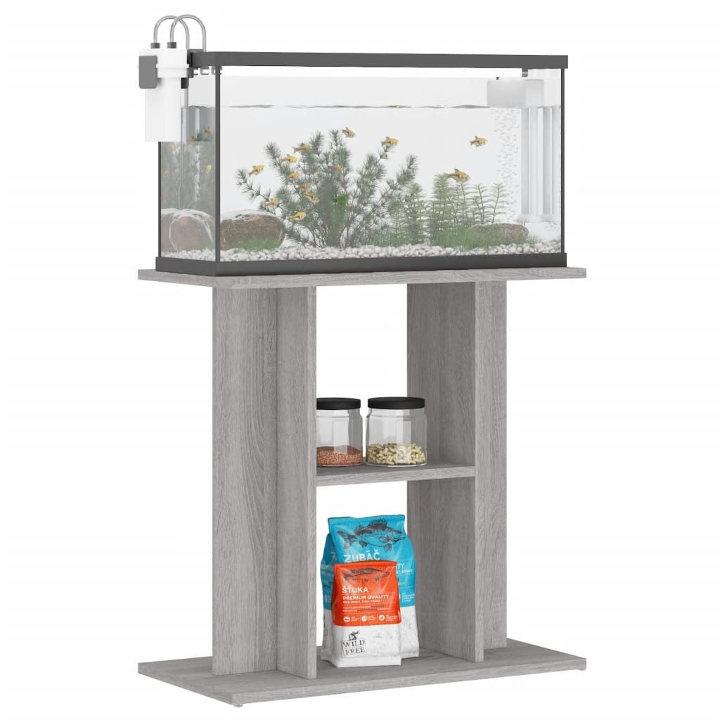 vidaXL Aquariumunterschrank Aquariumständer Grau Sonoma 60x30x60 günstig online kaufen