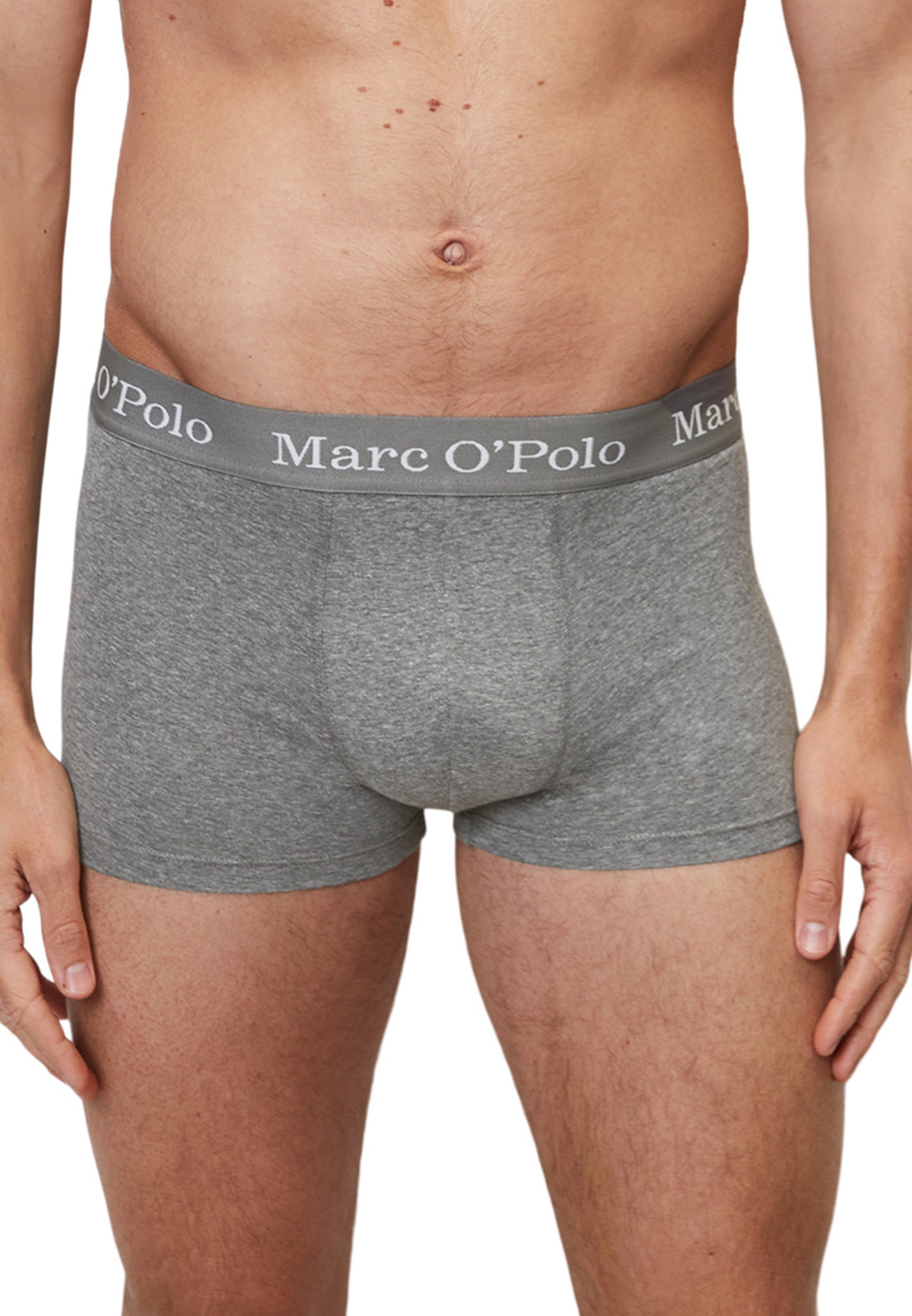 Marc O'Polo Retro Boxer 3er Grau Retro (Spar-Set, / Cotton Ohne Organic - Pack - Short 3-St) Eingriff Baumwolle - Elements Pant