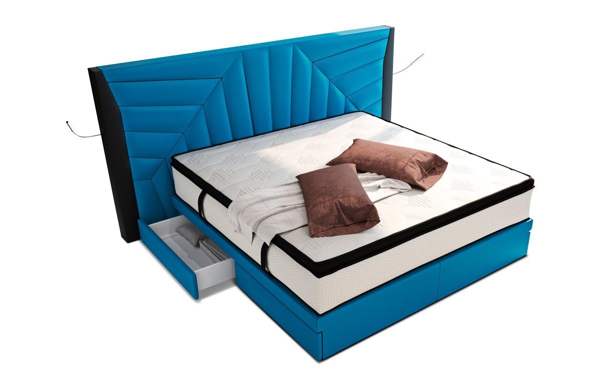 Sofa Dreams Boxspringbett Boxspringbett Monaco Leder, günstig online kaufen
