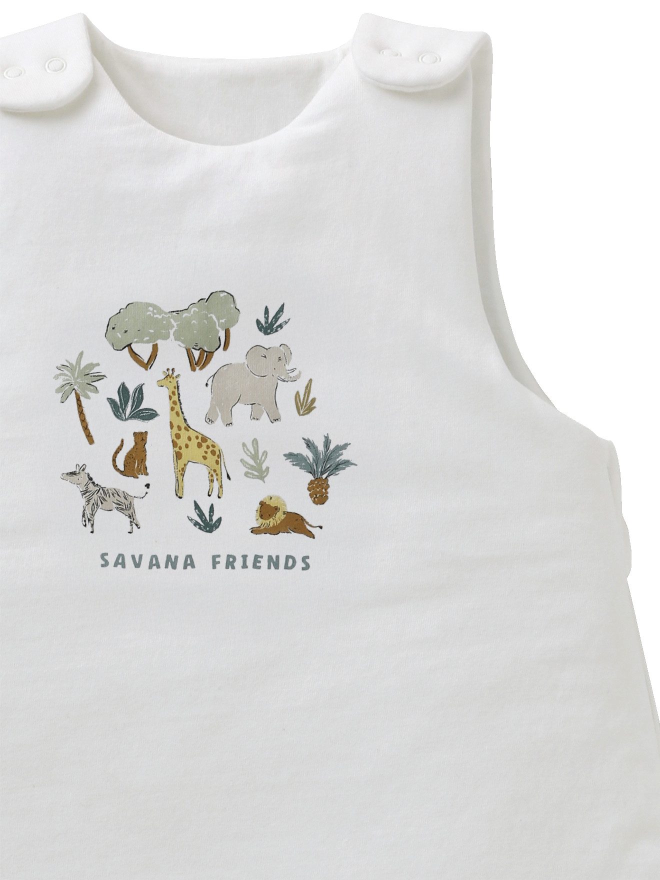 vertbaudet Babyschlafsack Ärmelloser Baby Schlafsack SAVANNE, Sommerschlafsack, 2,5 TOG