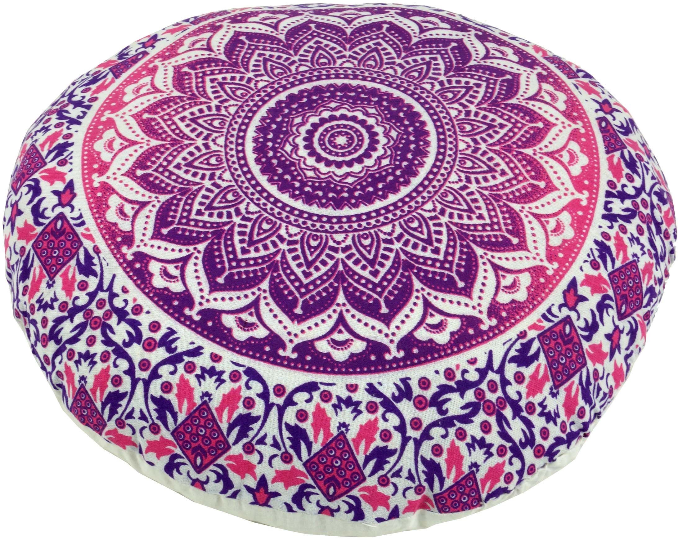 Guru-Shop Meditationskissen Flaches Mandala Meditationskissen, Yoga Kissen,..