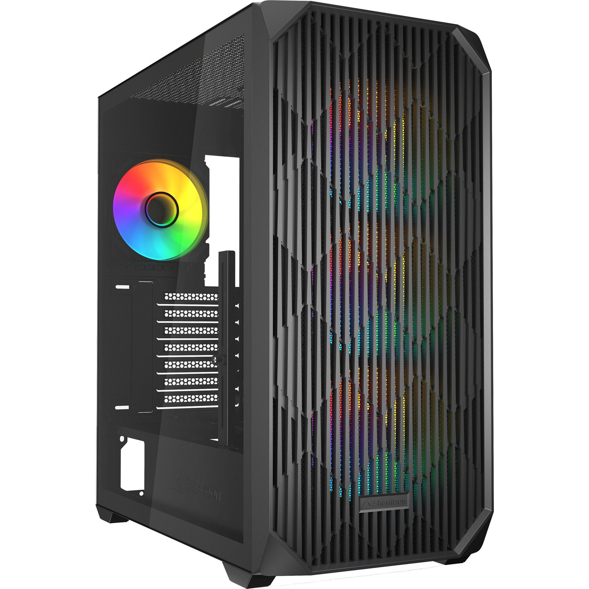 PC-Gehäuse Sharkoon AK3 RGB, Tower-Gehäuse, (Tempered Glass)
