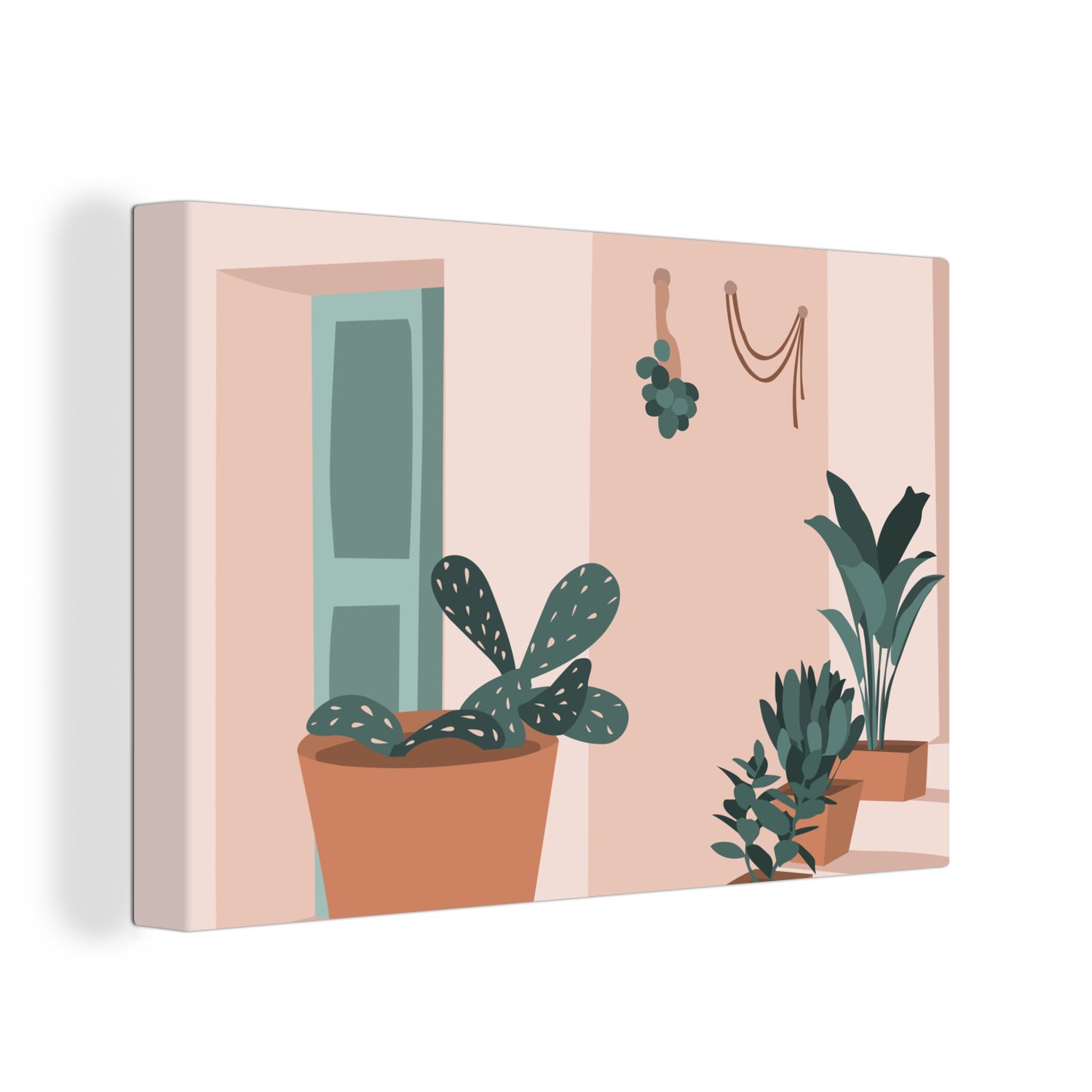 OneMillionCanvasses® Leinwandbild Sommer - Pflanzen - Zuhause - Abstrakt, (1 St), Wandbild Leinwandbilder, Aufhängefertig, Wanddeko, 30x20 cm