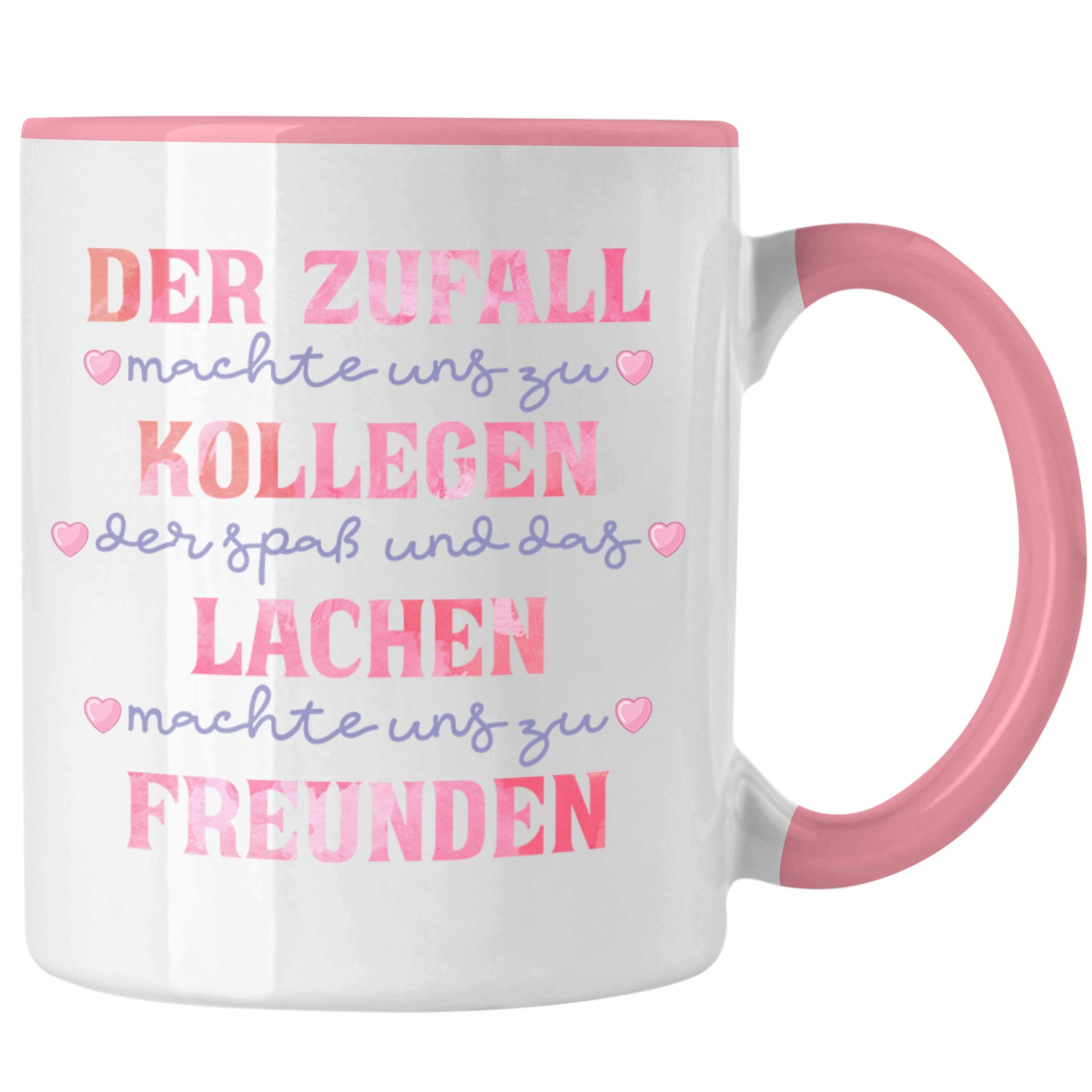 Trendation Tasse Trendation - Job Abschiedsgeschenk Machte Abschied Rosa Uns Der Kollegen Kollegin Jobwechsel Tasse Zufall Kollege Geschenk Neuer Zu