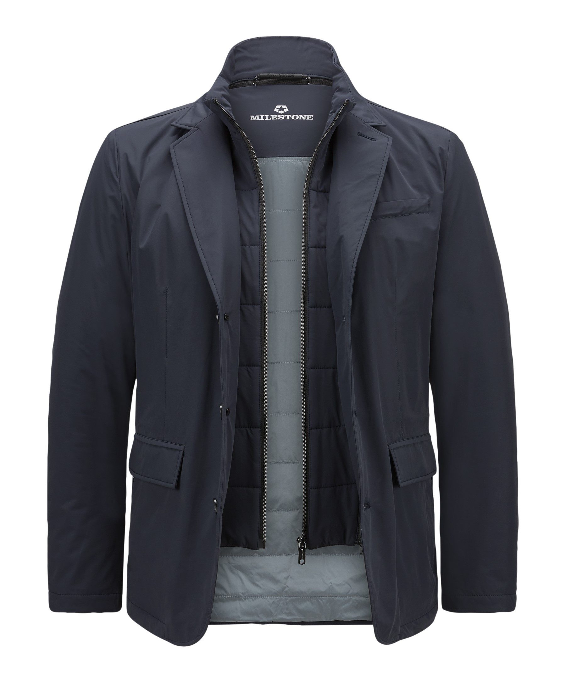 Milestone Jackenblazer MSBristol Tech-stretch Travel Blazer mit heraustrennbarer Blende
