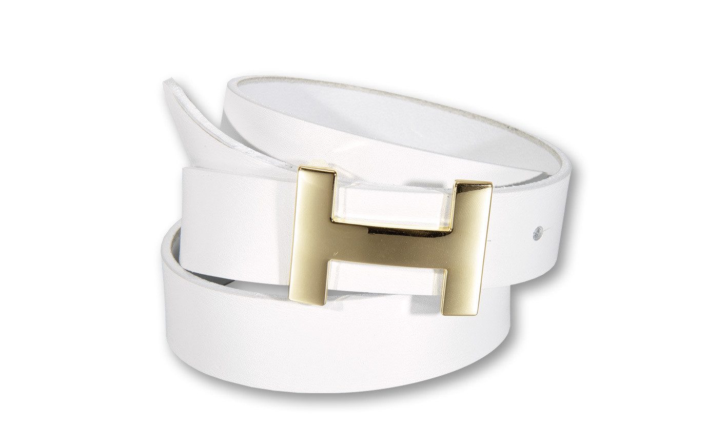 Silbergift Koppelgürtel Koppelgürtel mit goldener Designschließe