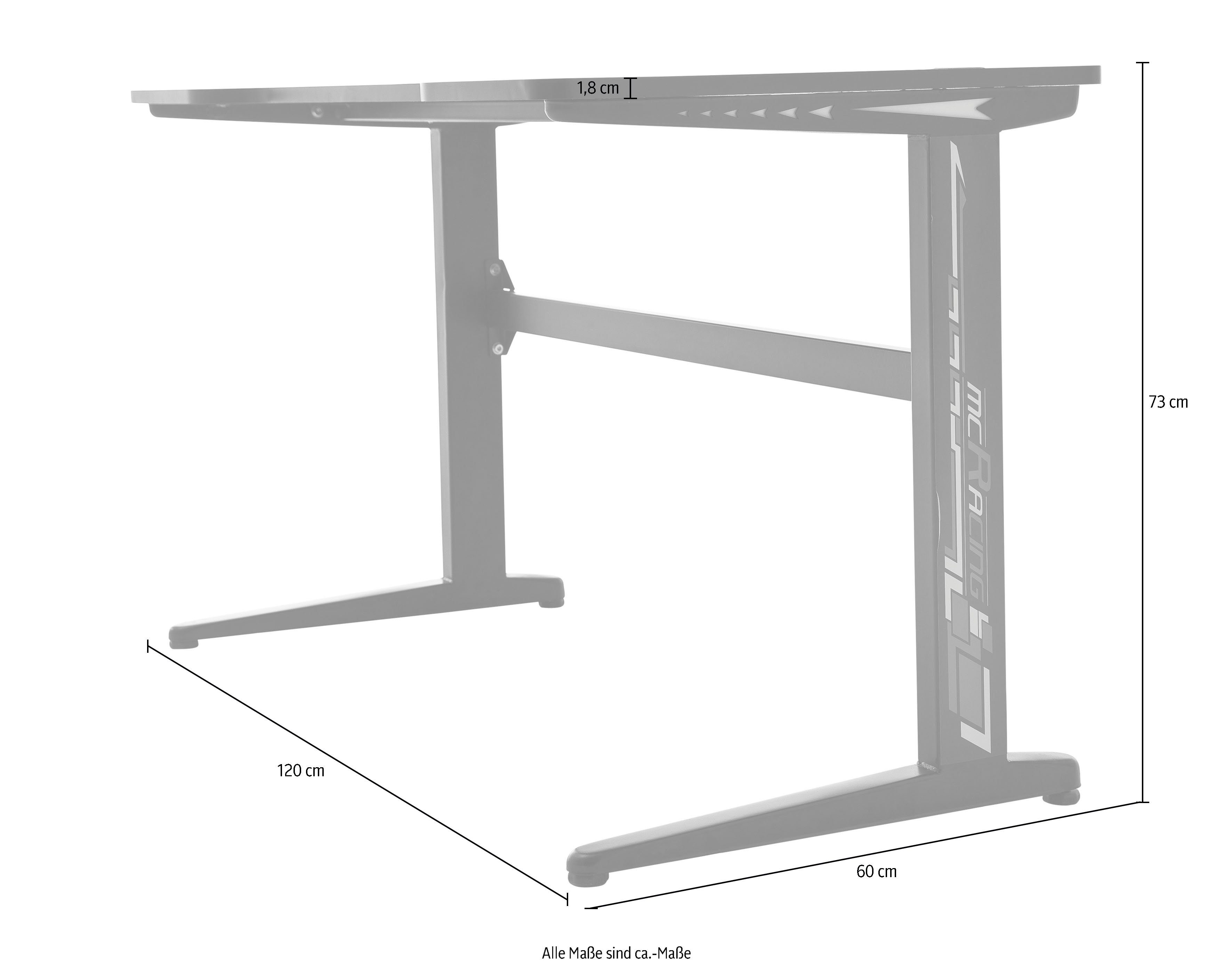 MCA furniture Gamingtisch Tisch Gaming