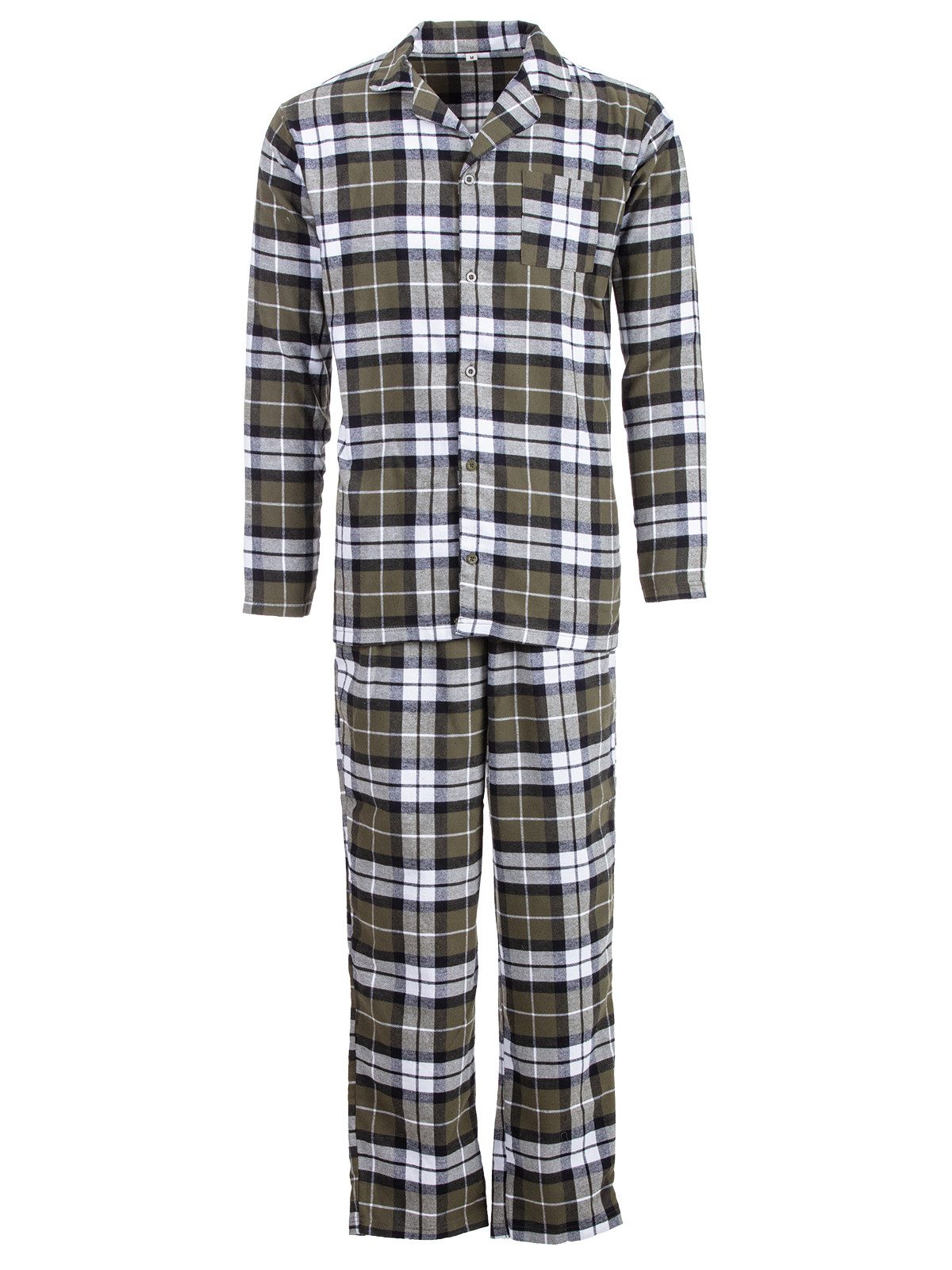 Henry Terre Pyjama Pyjama Set Langarm - Kent Karo allover