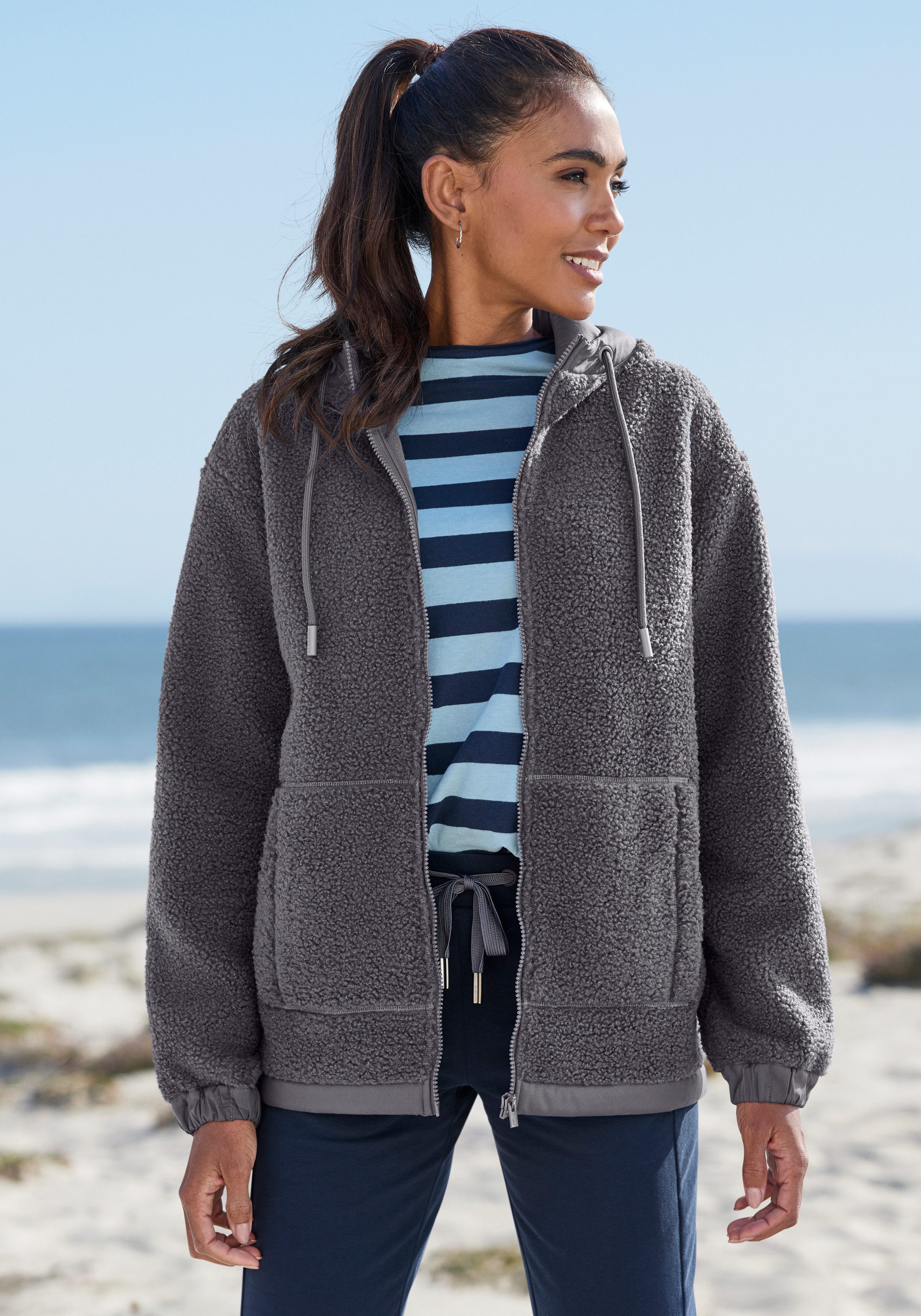 Elbsand Fleecejacke mit Kapuze