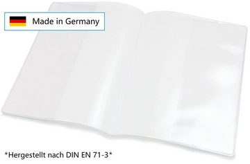 Dokumententasche IH77-4 (4er-Set), Impfpass Hülle - glasklare Schutzhülle für aktuellen Impfausweis, Made in Germany, reißfest und passgenau, transparente Impfpasshülle, Maße 10 x 13,7 cm