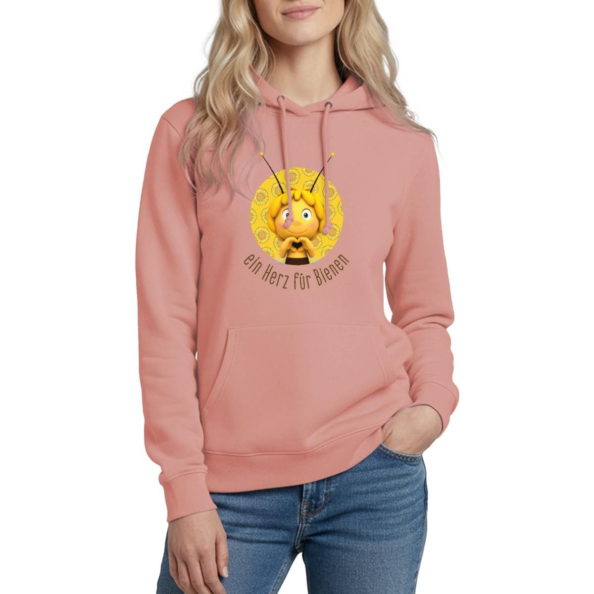 Spreadshirt Hoodie Biene Maja Ein Herz Für Bienen Damen Hoodie (1-tlg)