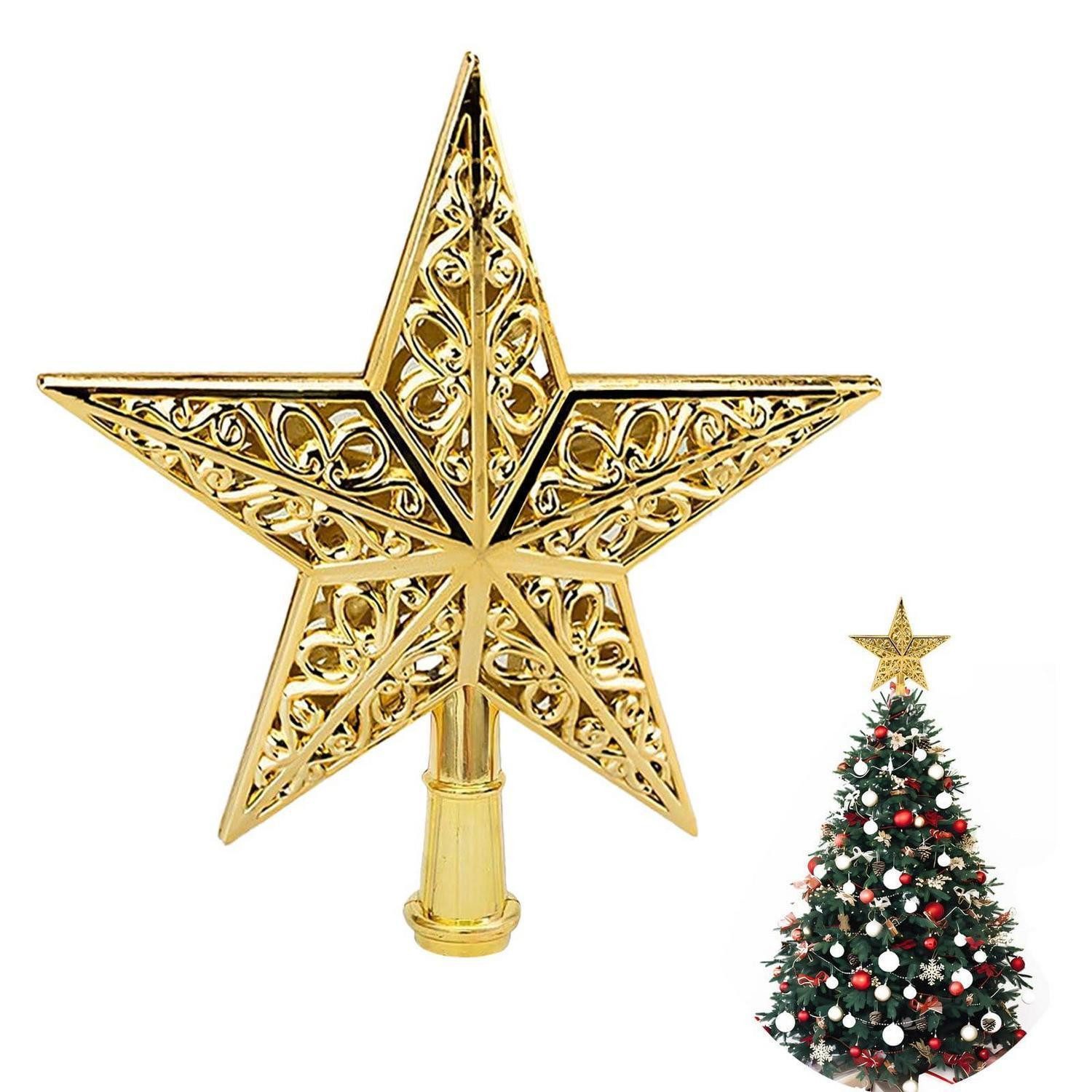 LuxusKollektion Christbaumspitze Weihnachtsbaumspitze Stern Gold