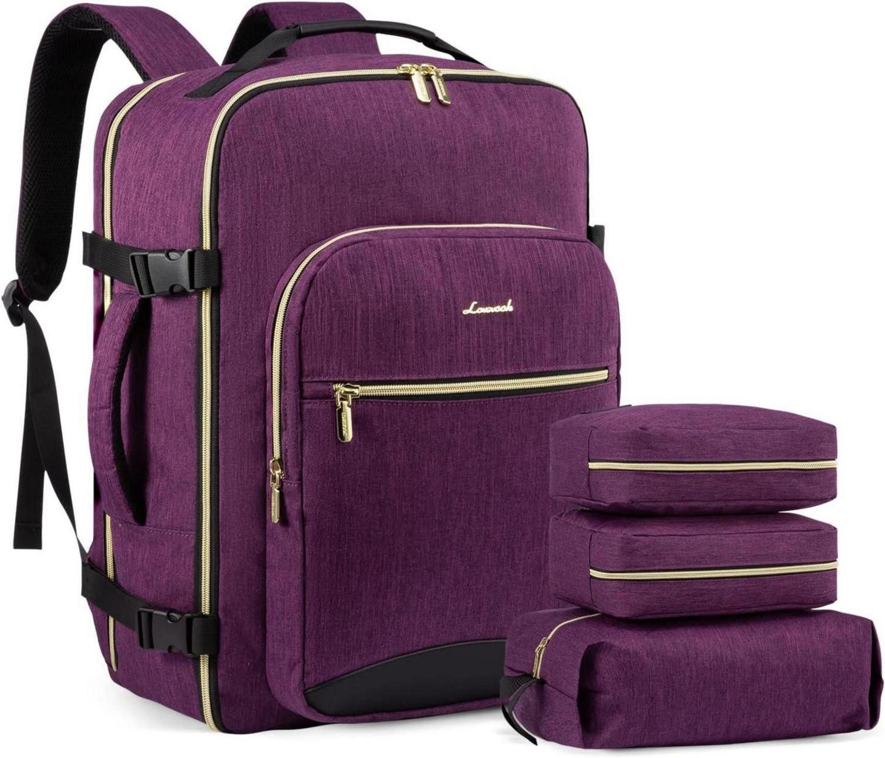 LuxusKollektion Kofferrucksack Handgepäck Rucksack 40L Reiserucksack Damen 17 Zoll Laptop Wasserdicht