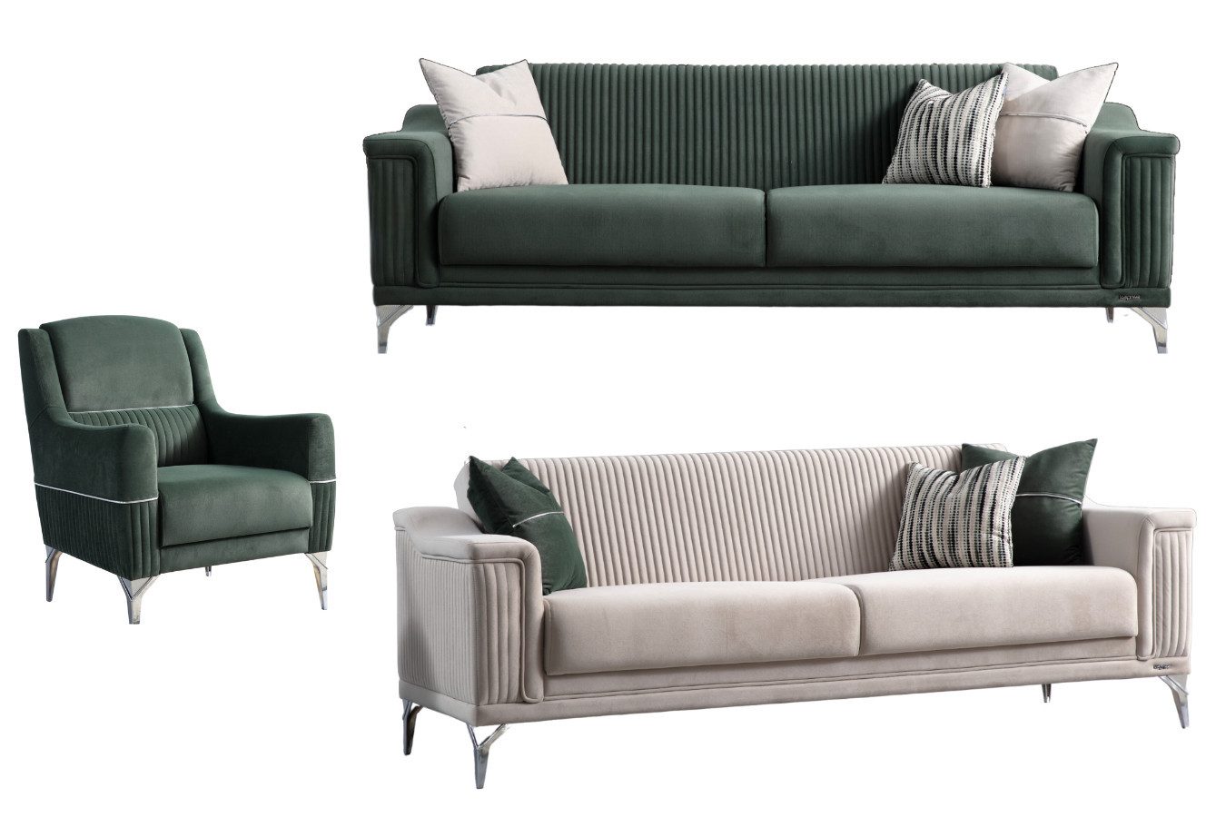 Villa Möbel Polstergarnitur Elyss, (Set, 3-tlg), günstig online kaufen