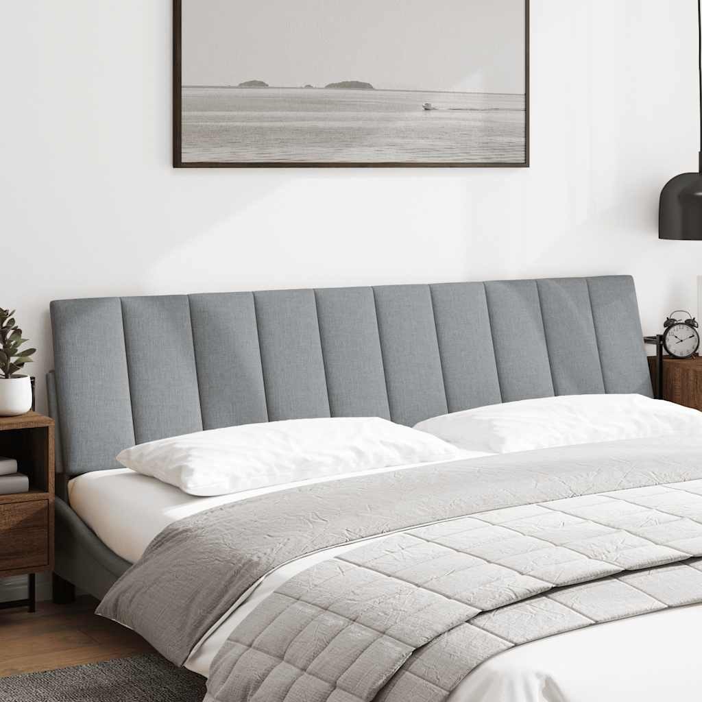 vidaXL Bett, Kopfteil-Kissen Hellgrau 200 cm günstig online kaufen