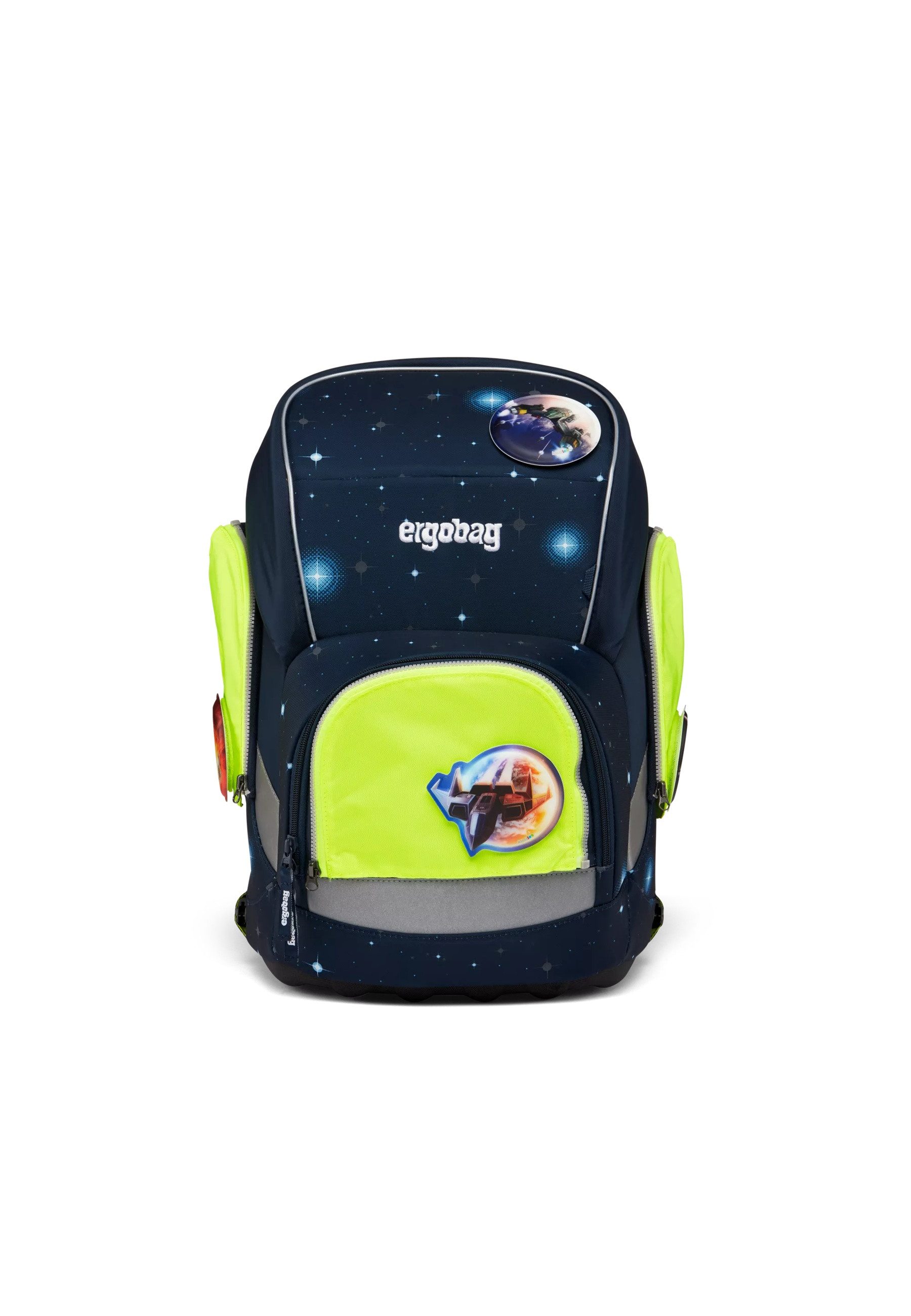 ergobag Schulranzen Fluo Zip Set . (3-tlg), reflektierend