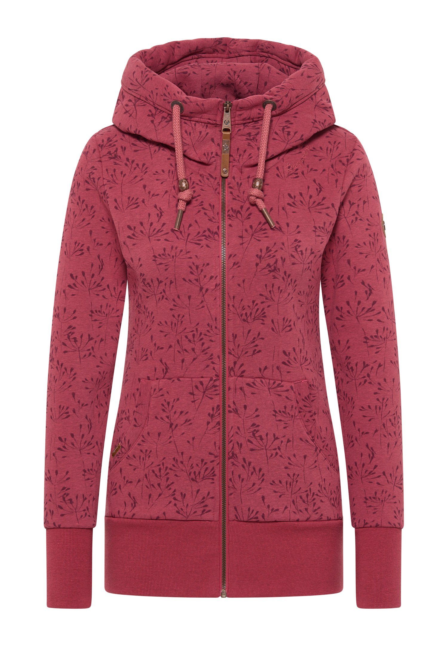 ZIP Nachhaltige RASPBERRY Vegane & FLOWERY Ragwear NESKA Mode Sweatshirt