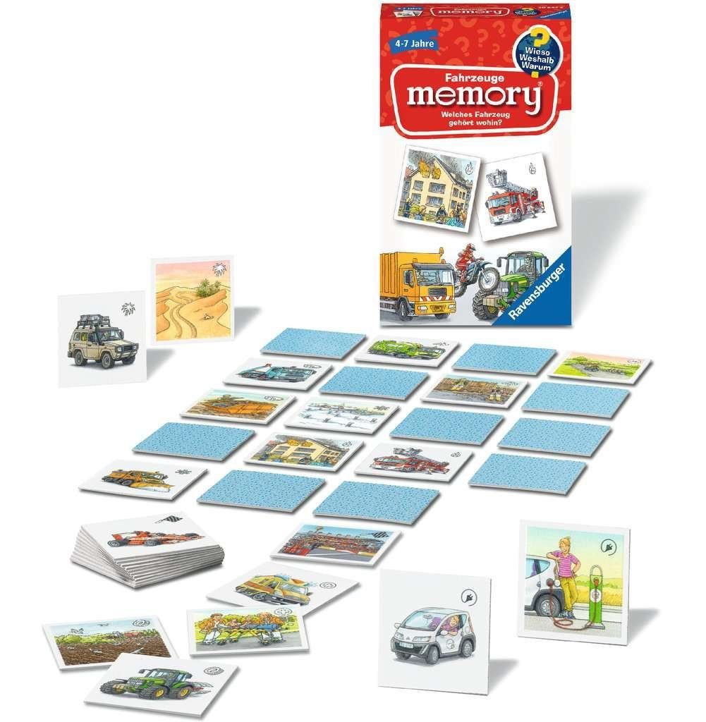 Ravensburger Spiel Mitbringspiel WWW Fahrzeuge Memory 206476