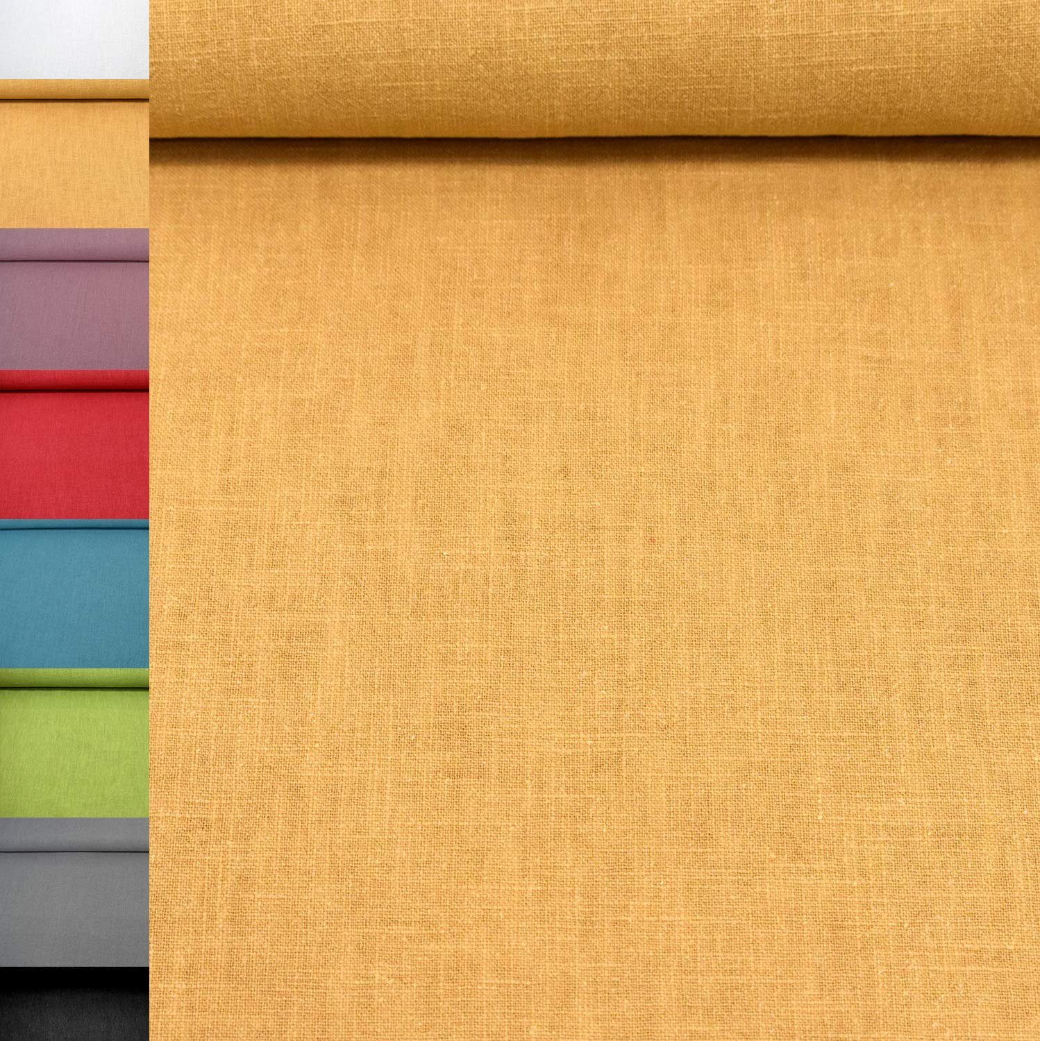 MAGAM-Stoffe Stoff "Helena", Bauern-Leinenstoff aus 100% Leinen ÖKO-TEX Meterware ab 50cm