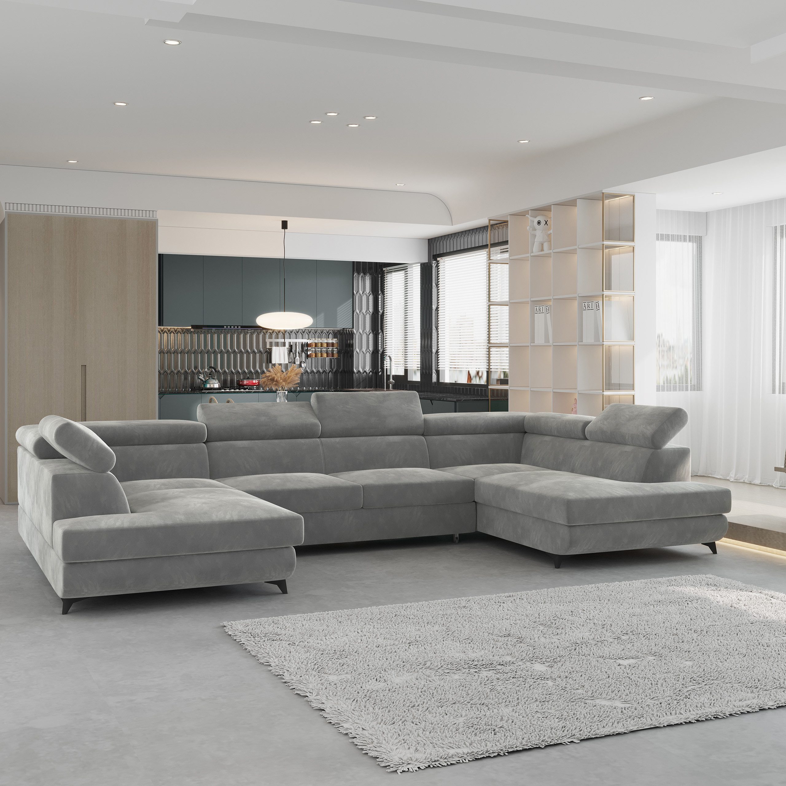 Masseno Ecksofa VINTESSA mit Schlaffunktion U-Form, günstig online kaufen