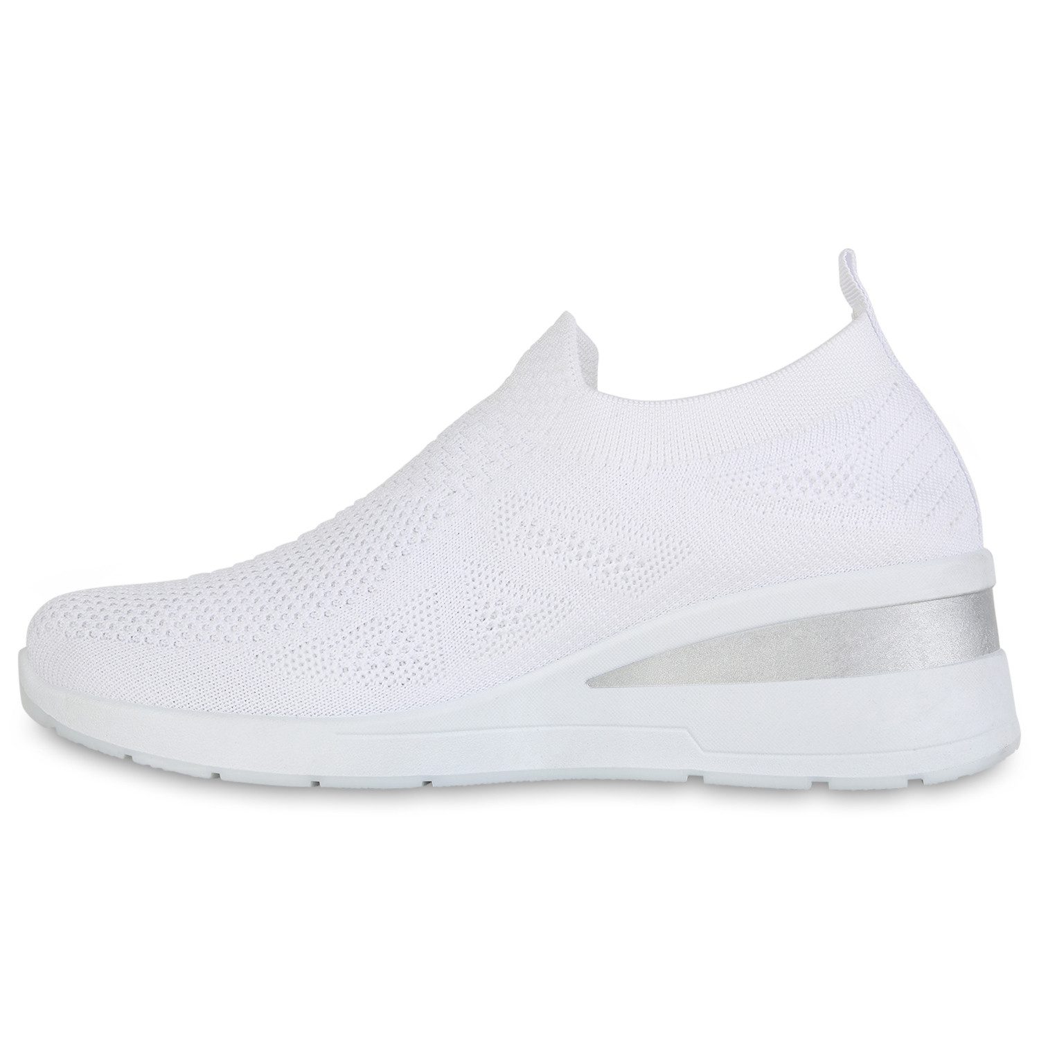 VAN HILL 840165 Wedgesneaker Damen Sneaker Wedges Keilabsatz Strick Profil- günstig online kaufen