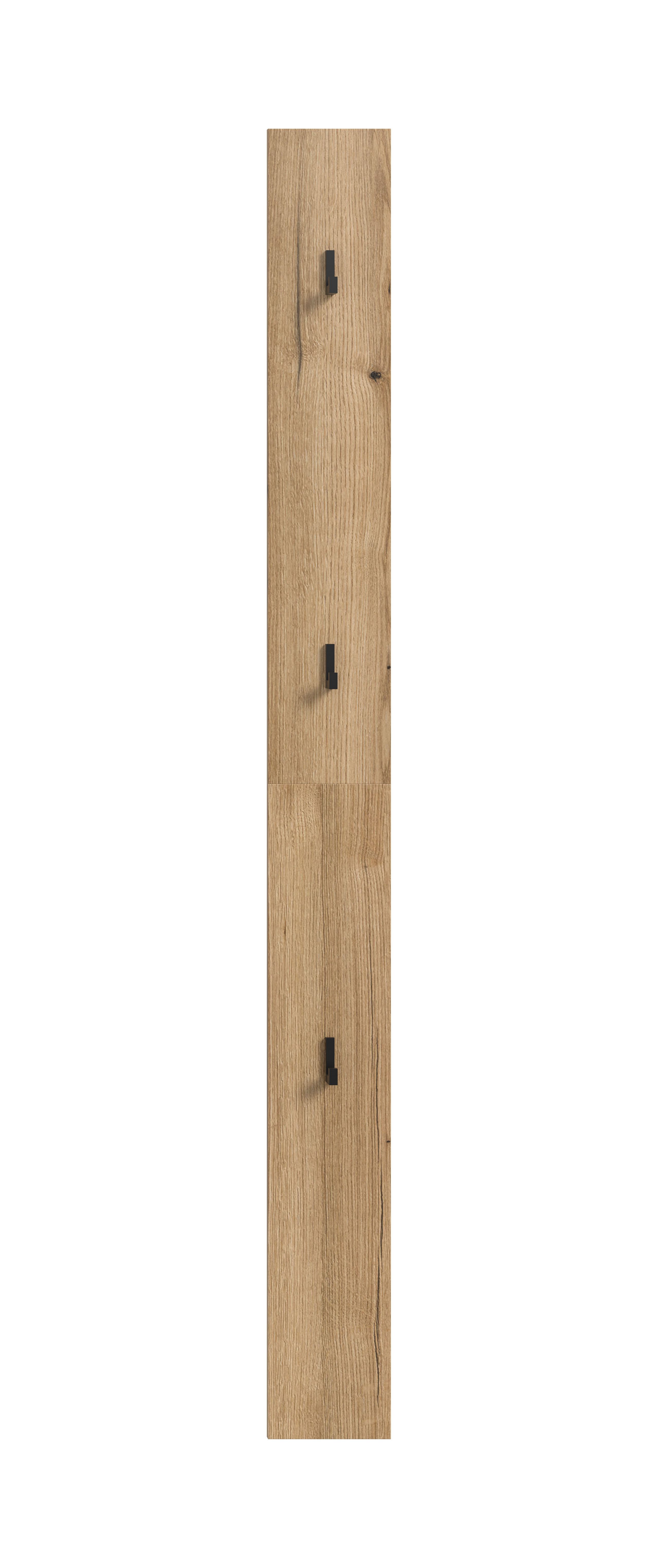 furnling Garderobenpaneel Naroa (1 St), 3 Haken, Garderobe, Garderobenmöbel, Evoke Oak, Höhe 160 cm