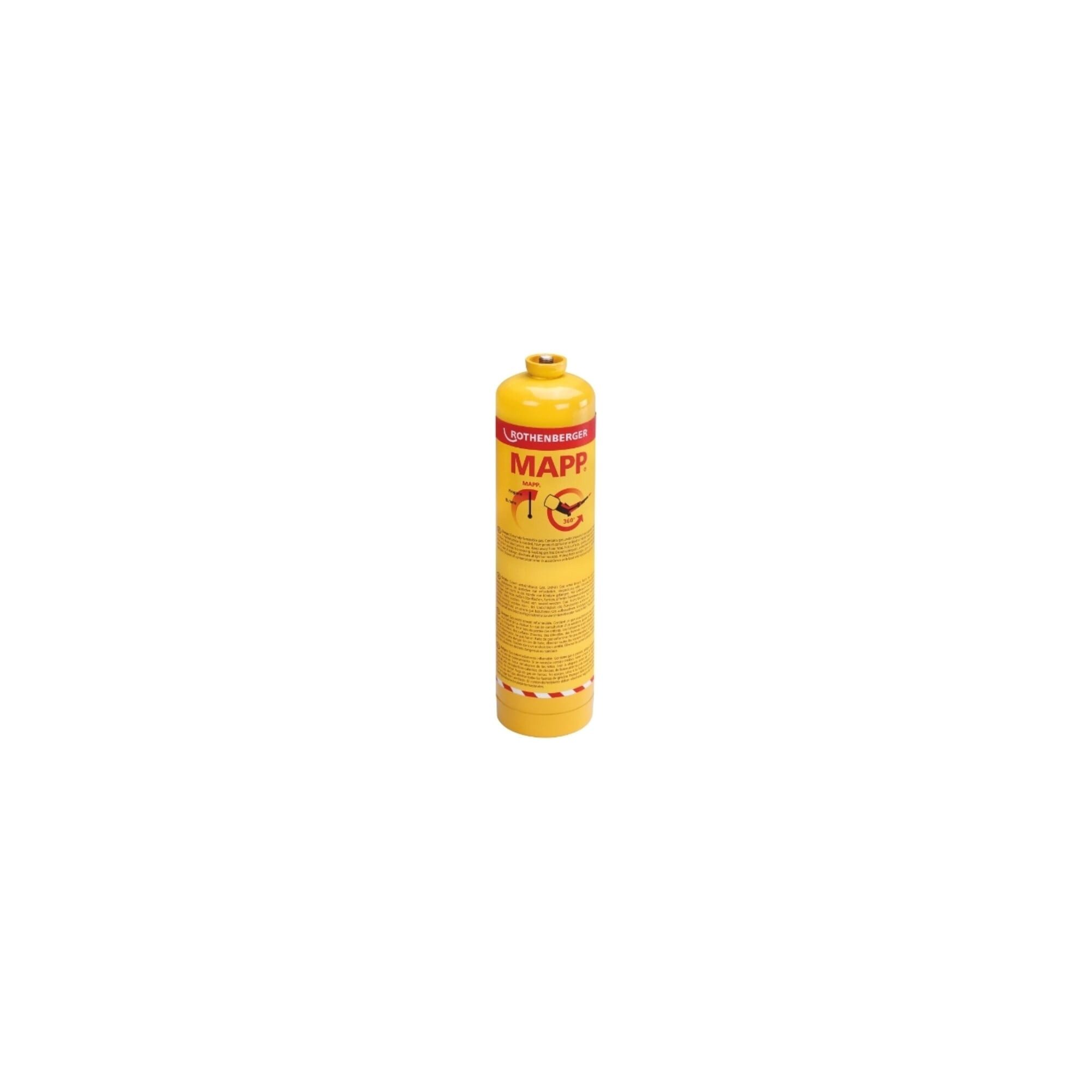 Rothenberger Gaskartusche Rothenberger MAPP Gas, 7/16"-EU, Sprachversion A (DE, GB, FR, ES, IT