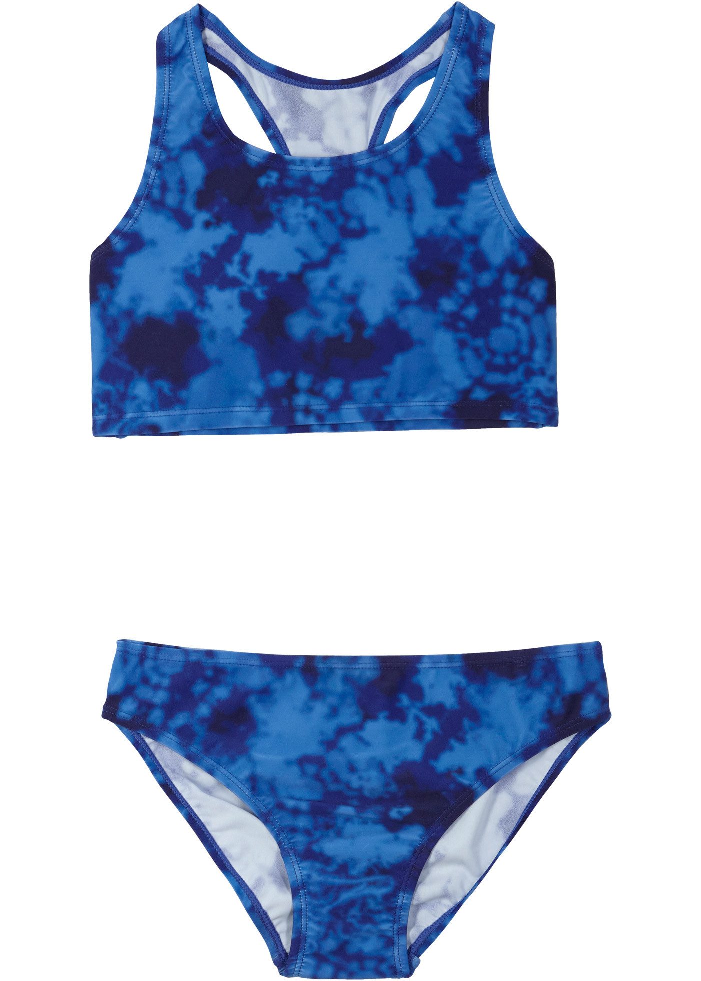 bonprix Bustier-Bikini (Set, 2-St) sportlicher Batik-Look, mit Elasthan-Anteil