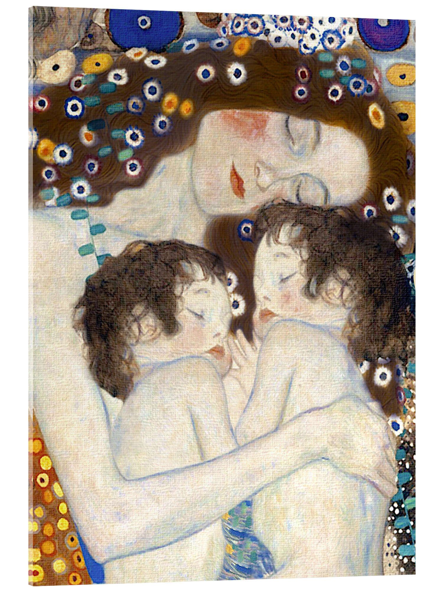Posterlounge Wandbild Mutter und Zwillinge IV, Gustav Klimt, erhältlich als Poster, Leinwandbild, Wandsticker oder Acrylglasbild