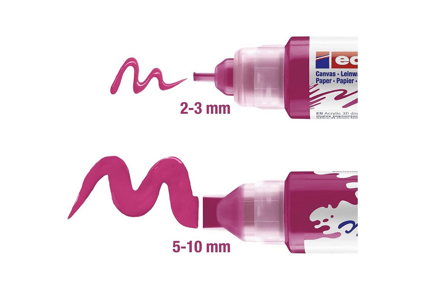 Thumbnail - edding Lackmarker edding 5400 acrylic 3D - double liner - neonpink