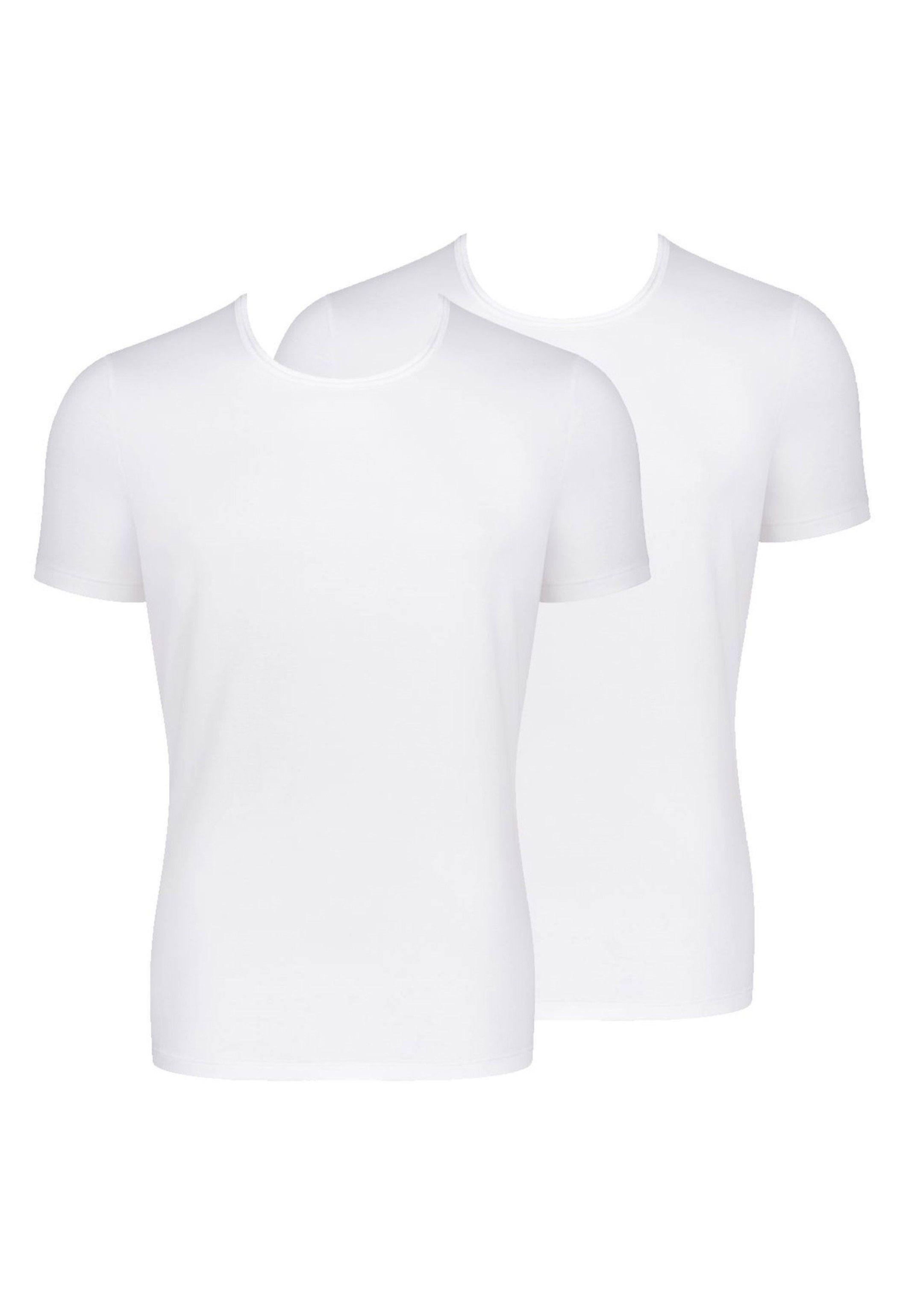 Sloggi Unterhemd 2er Pack Go - Organic Cotton (Spar-Set, 2-St) Unterhemd / Shirt Kurzarm - Baumwolle - Atmungsaktiv Weiß